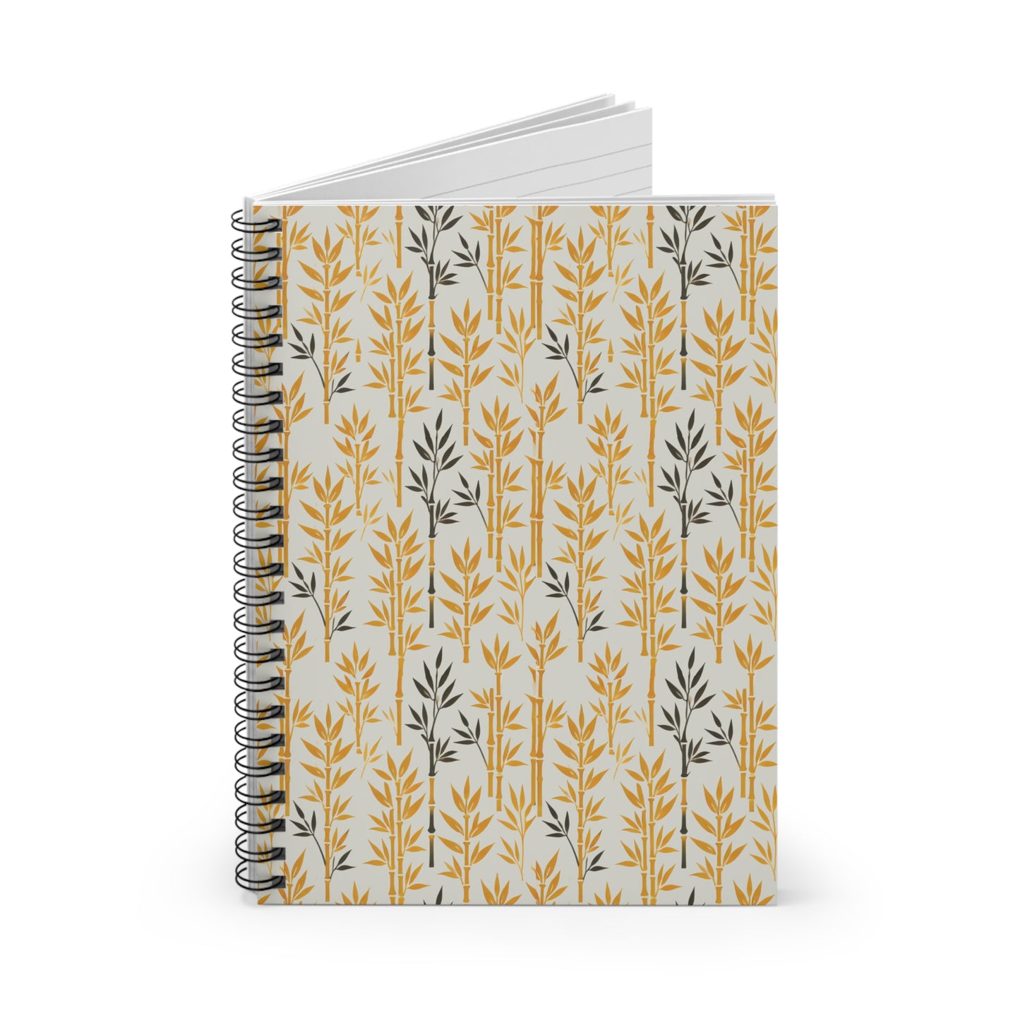 Bamboo in Yellow Spiral Notebook - Ruled Line