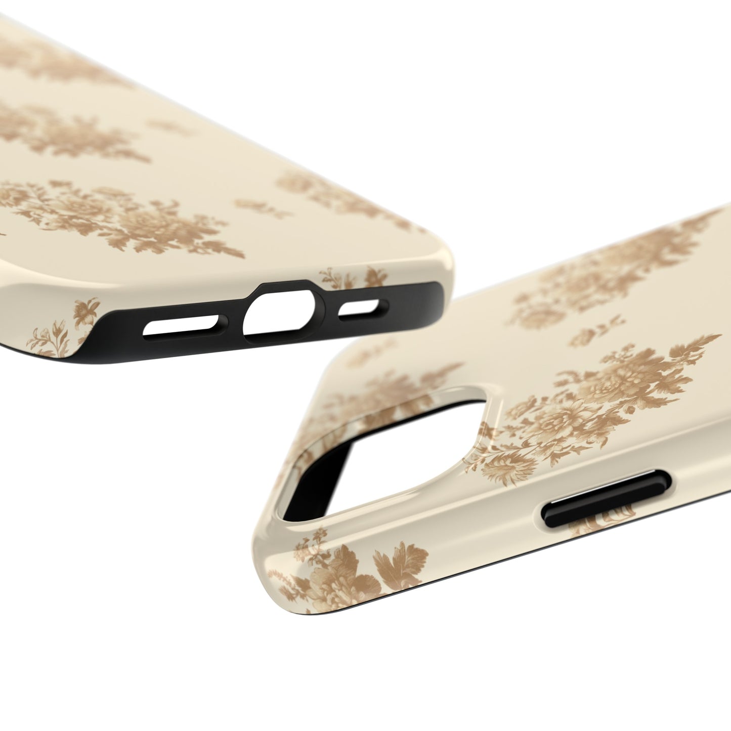 Bouquet Toile de Jouy in Light Brown - Samsung and iPhone Tough Phone Case