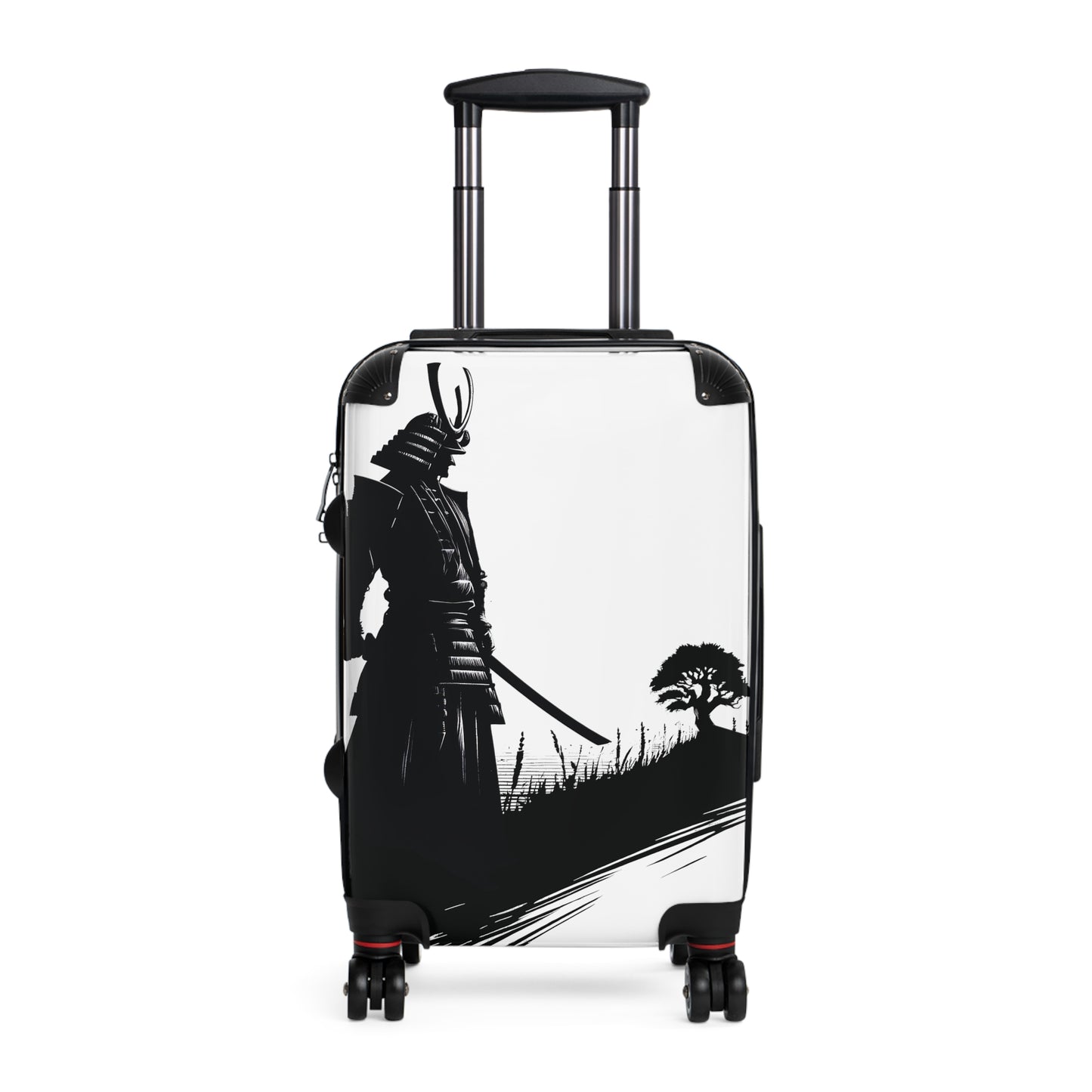 Samurai Silhouette Bonsai Contemplation - Suitcase - Small Carry On Luggage