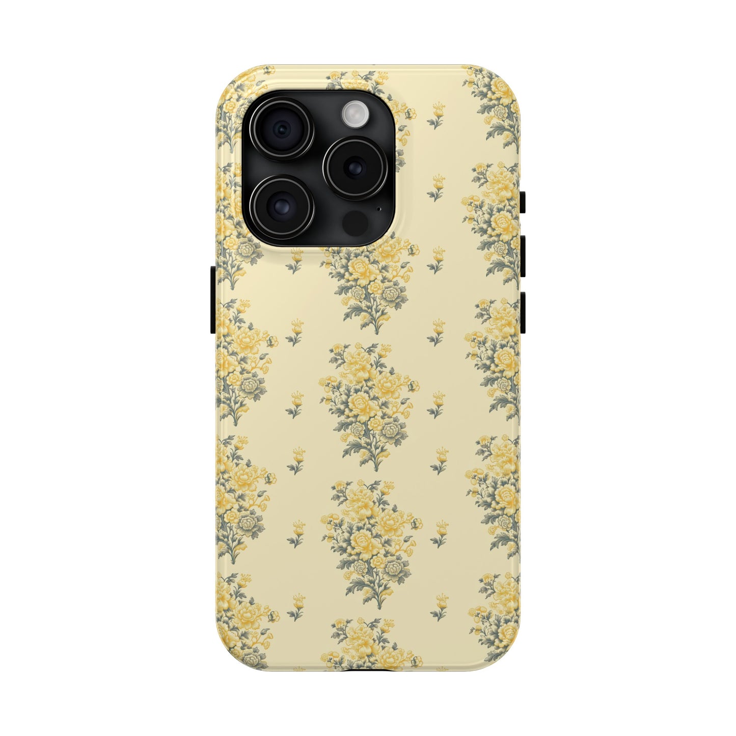 Bouquet Toile de Jouy in Yellow - Samsung and iPhone Tough Phone Case