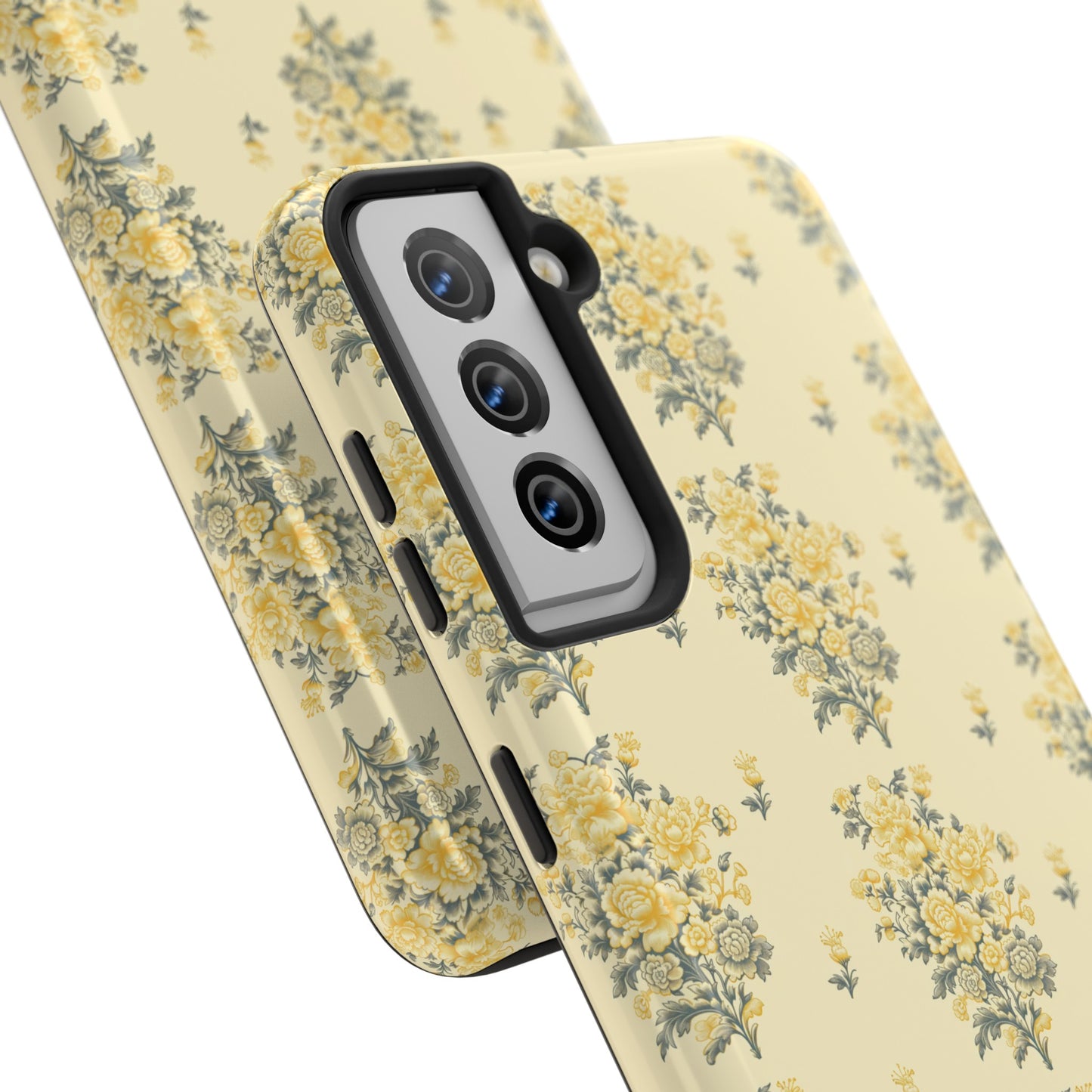 Bouquet Toile de Jouy in Yellow - Samsung and iPhone Tough Phone Case