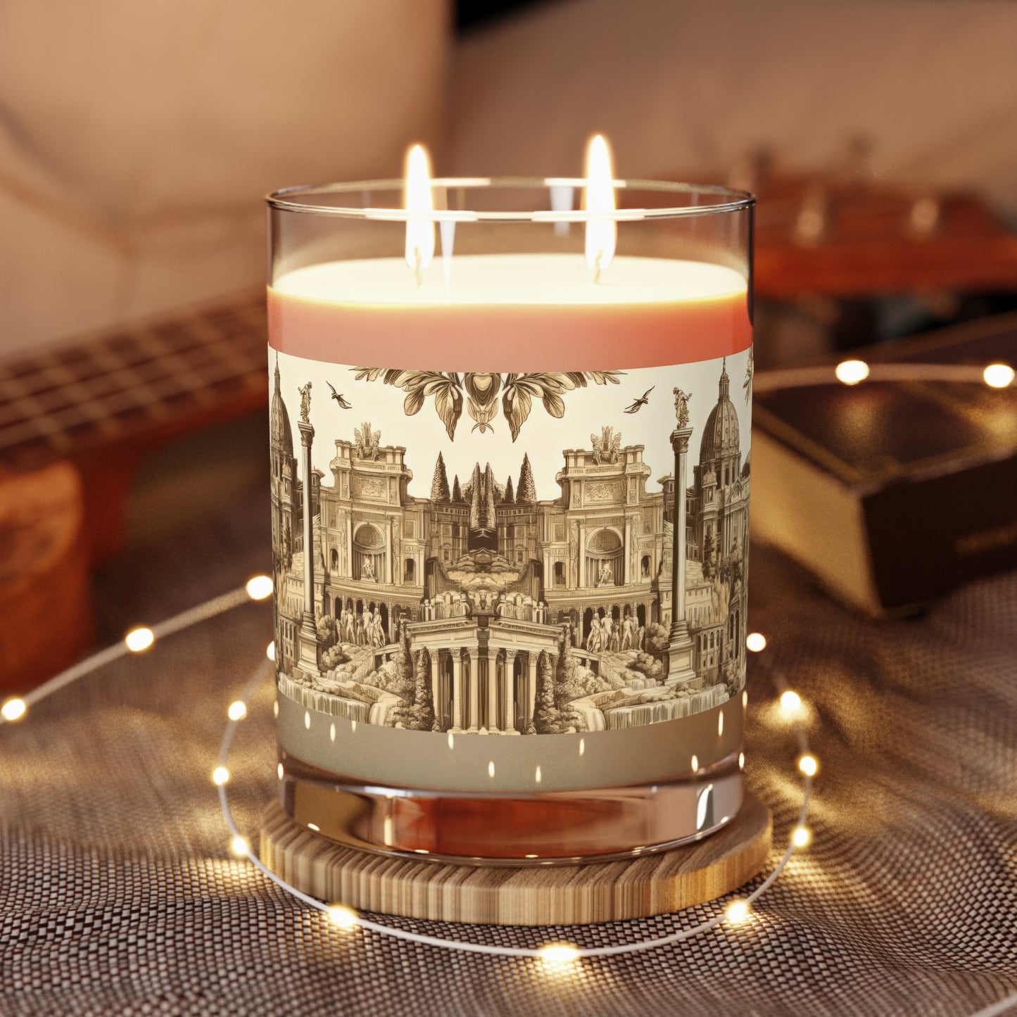 Rome, Italy Scented Candle - Premium Design Printed On 11oz Glass, Not a Sticker Label