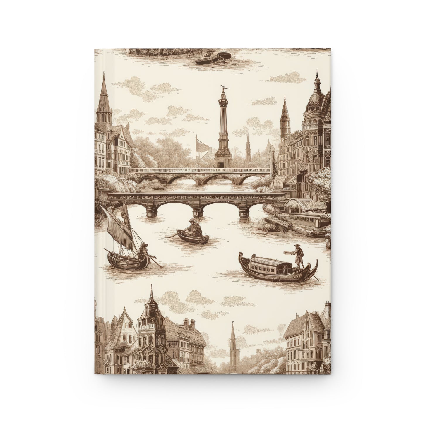 Venice - Italy in Toile de Jouy - Hardcover Journal Notebook Matte #venice #italy