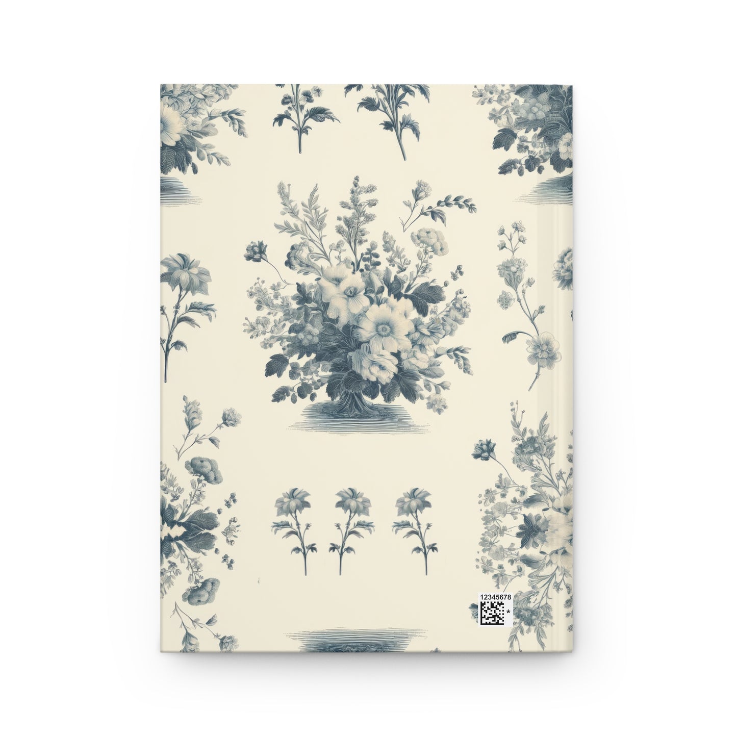 Bouquet Toile de Jouy in Light Cerulean Hardcover Journal Matte