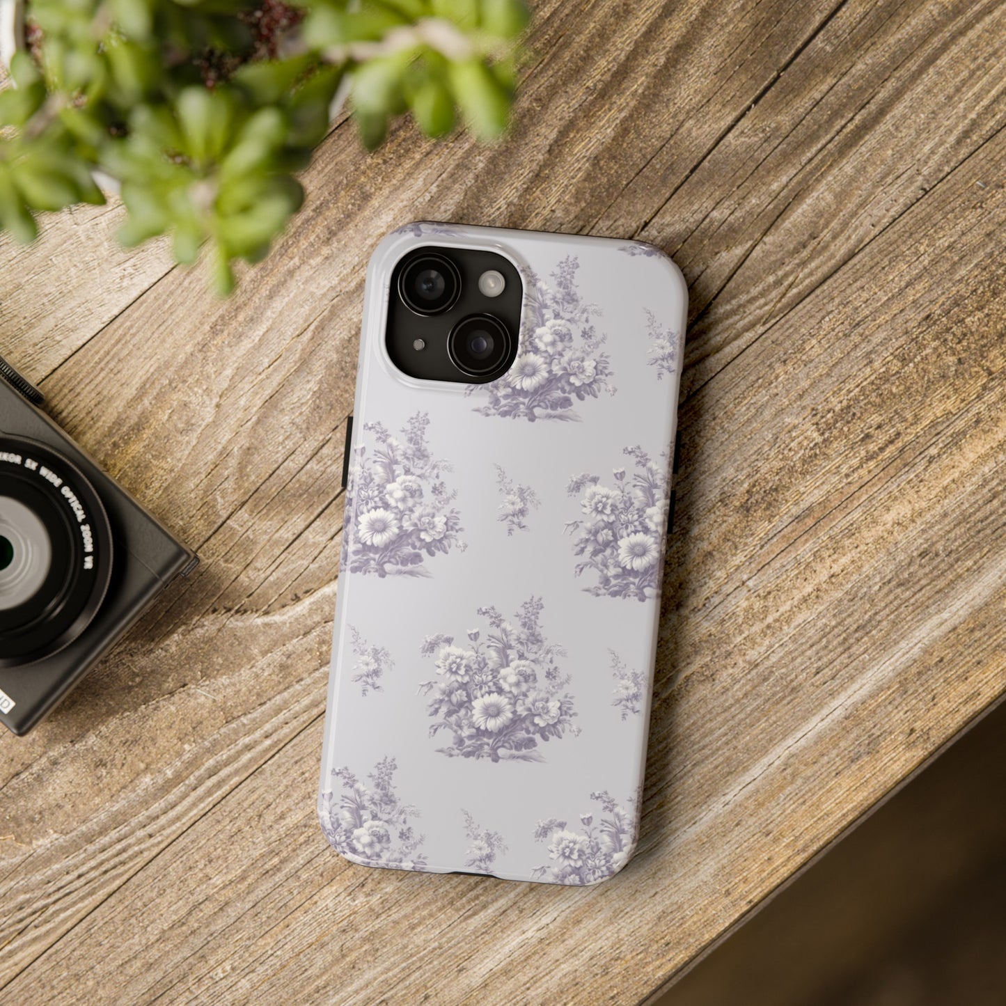 Bouquet Toile de Jouy in Lavender - Samsung and iPhone Tough Phone Case