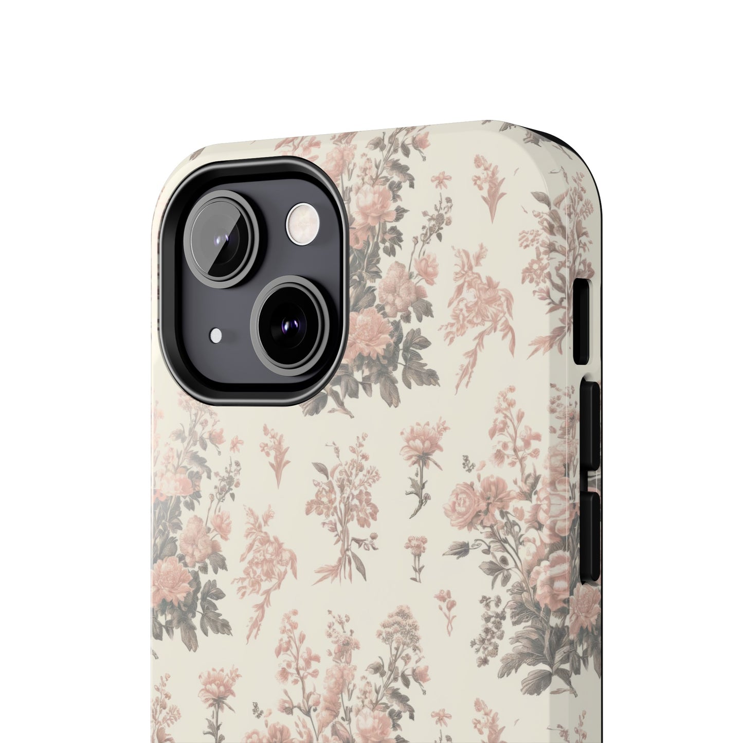 Bouquet Toile de Jouy in Pink and Grey - Samsung and iPhone Tough Phone Case