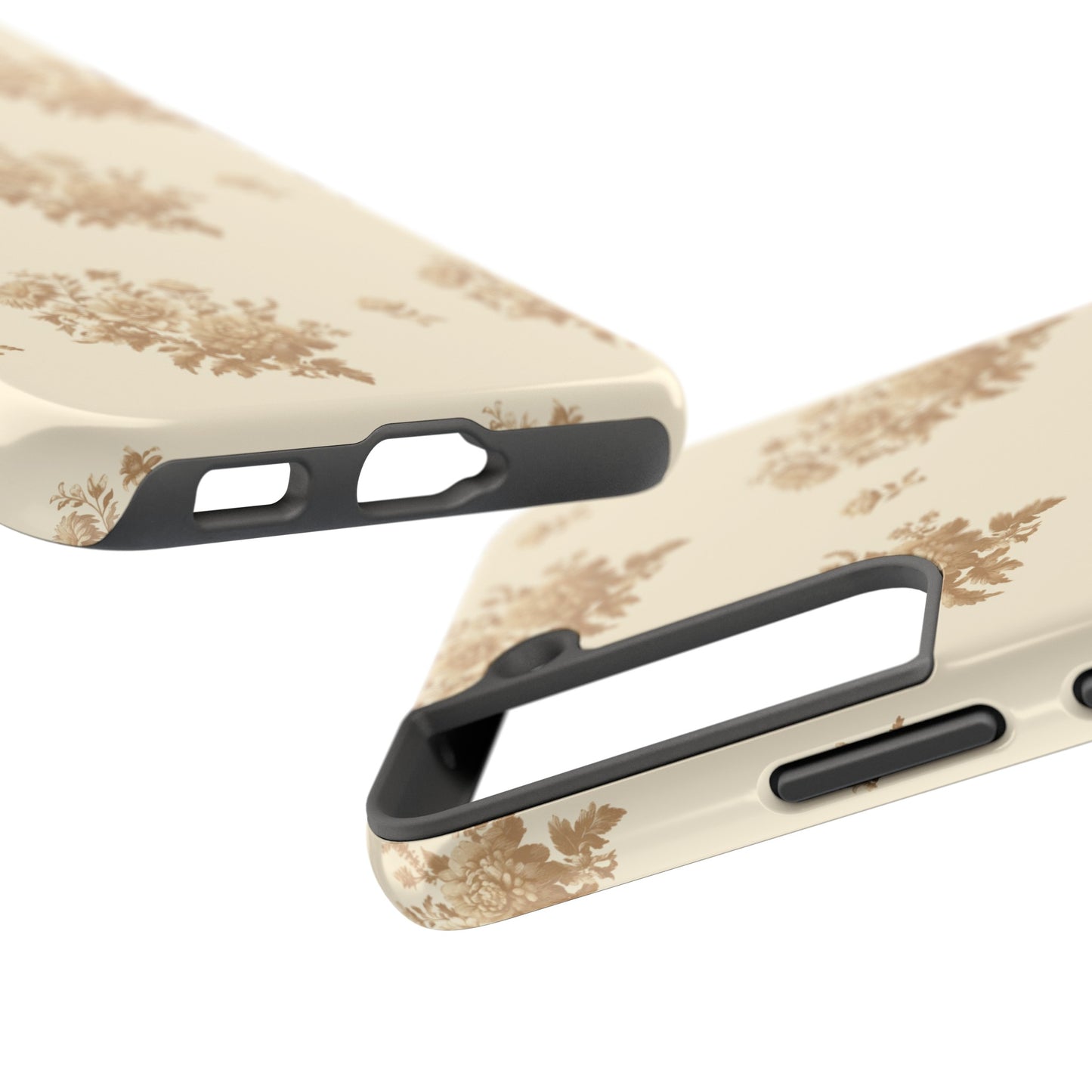 Bouquet Toile de Jouy in Light Brown - Samsung and iPhone Tough Phone Case