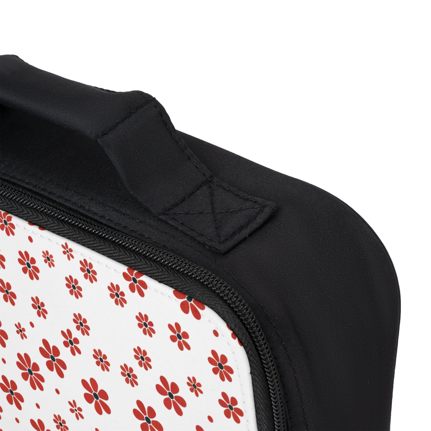 Floral Polka Dots in Red Blossoms - Lunch Bag