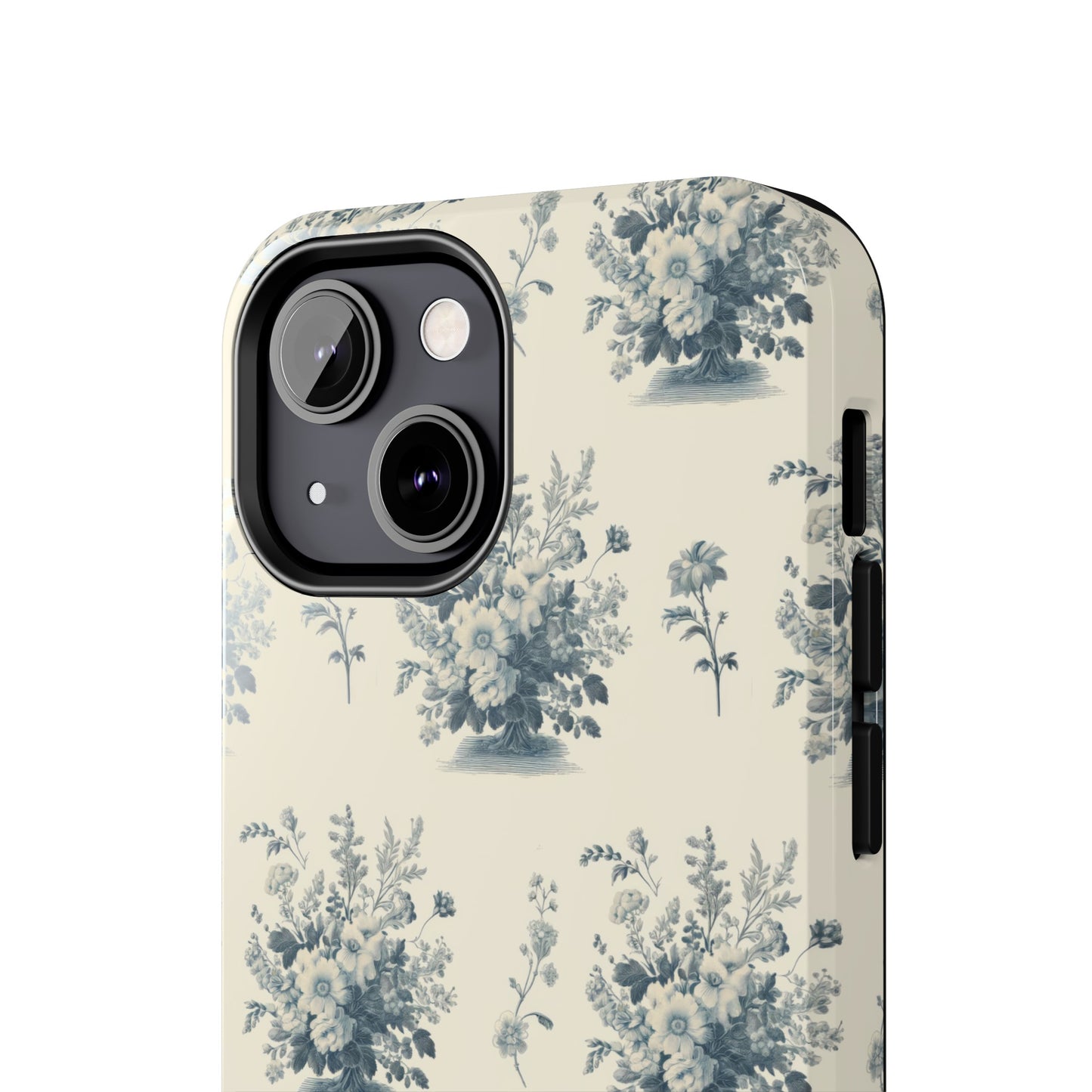 Bouquet Toile de Jouy in Light Cerulean - Samsung and iPhone Tough Phone Case