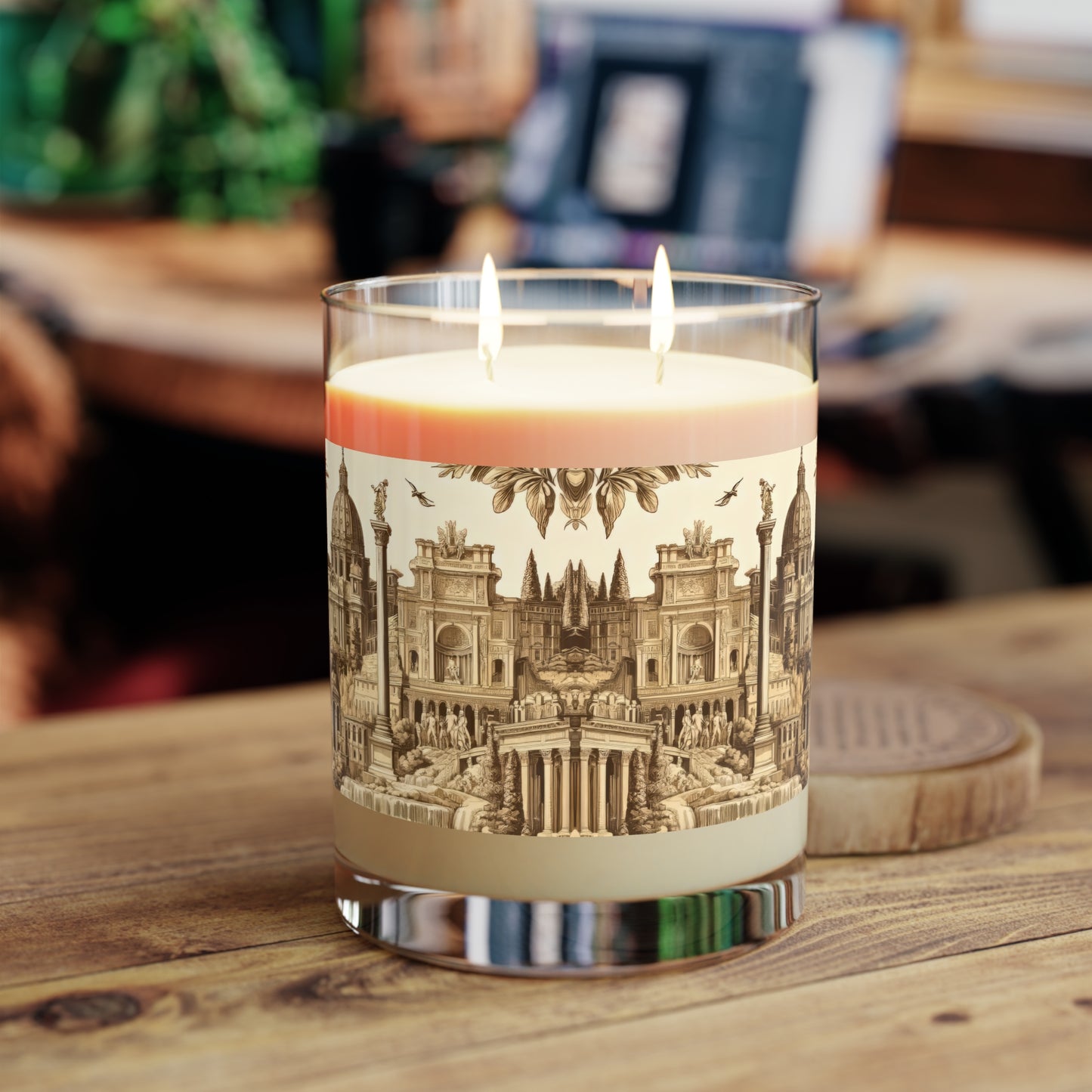 Rome, Italy Scented Candle - Premium Design Printed On 11oz Glass, Not a Sticker Label