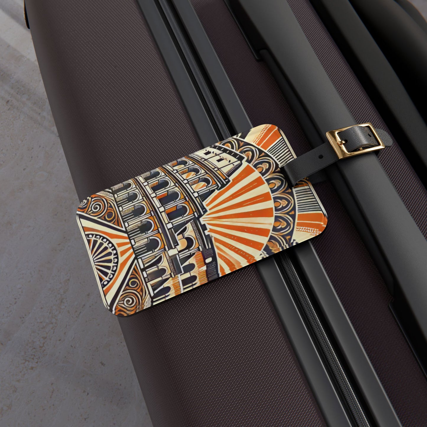 Art Deco Roman Colosseum Luggage Tag