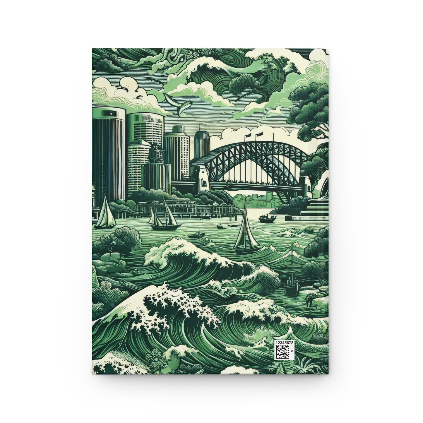 Sydney - Australia in Toile de Jouy - Hardcover Journal Notebook Matte #sydney #australia