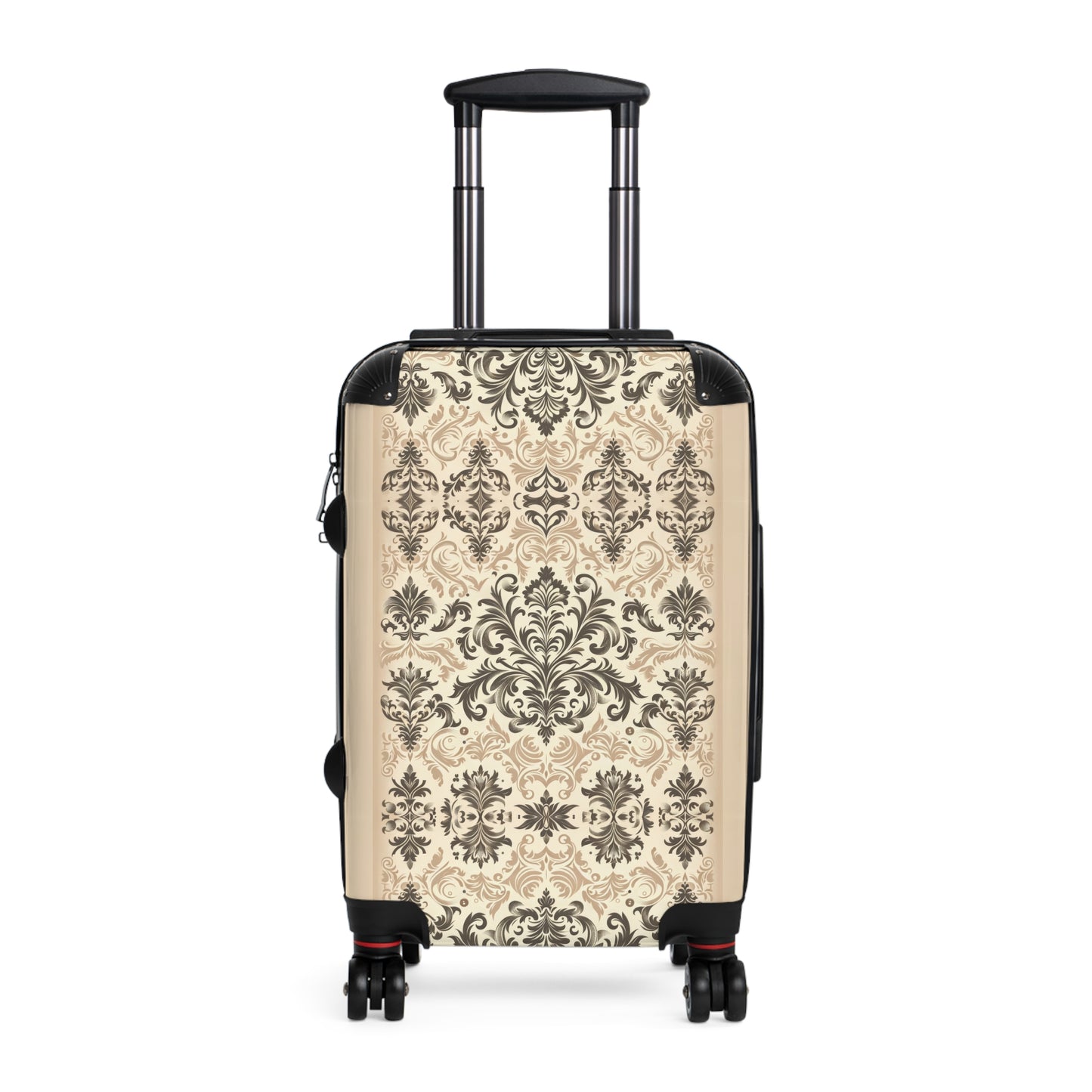 Damask in Light Brown Two Tone - Suitcase - Small Carry On Luggage