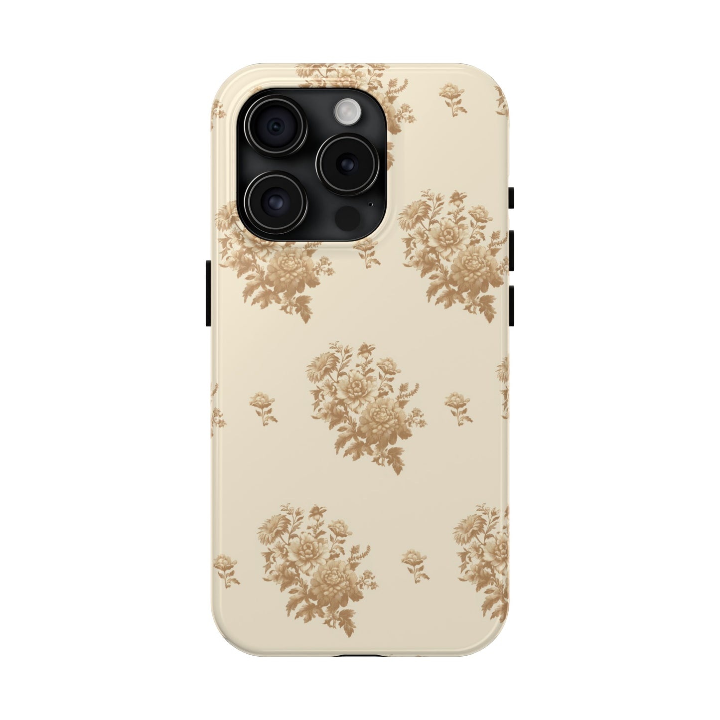 Bouquet Toile de Jouy in Light Brown - Samsung and iPhone Tough Phone Case