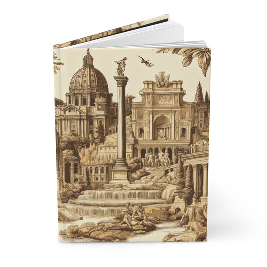 Rome - Italy in Toile de Jouy - Hardcover Journal Notebook Matte #rome #italy