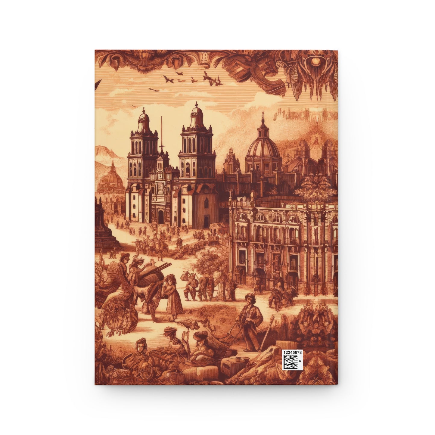 Mexico City in Toile de Jouy - Hardcover Journal Notebook Matte