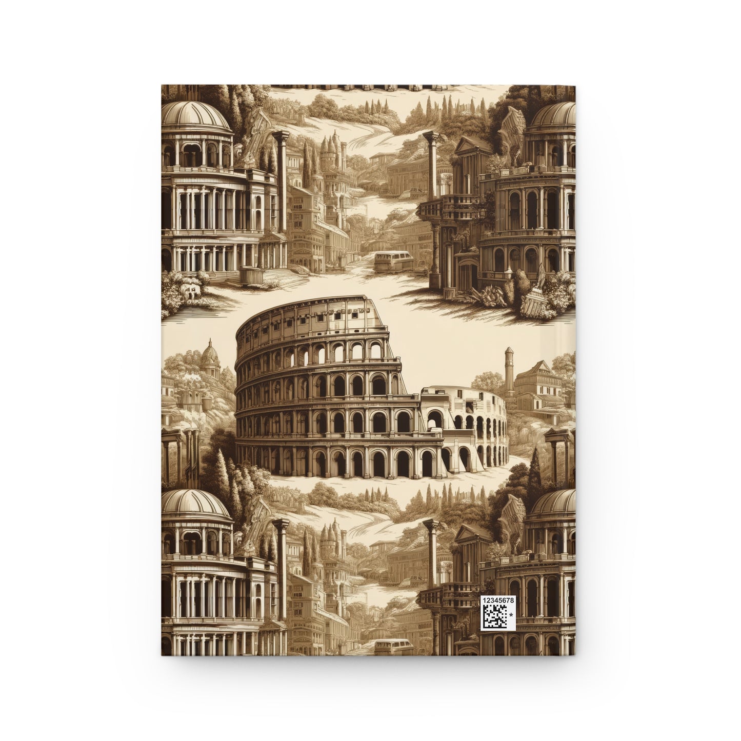 Rome - Italy - Colosseum  in Toile de Jouy - Hardcover Journal Notebook Matte #rome #gladiators #colosseum