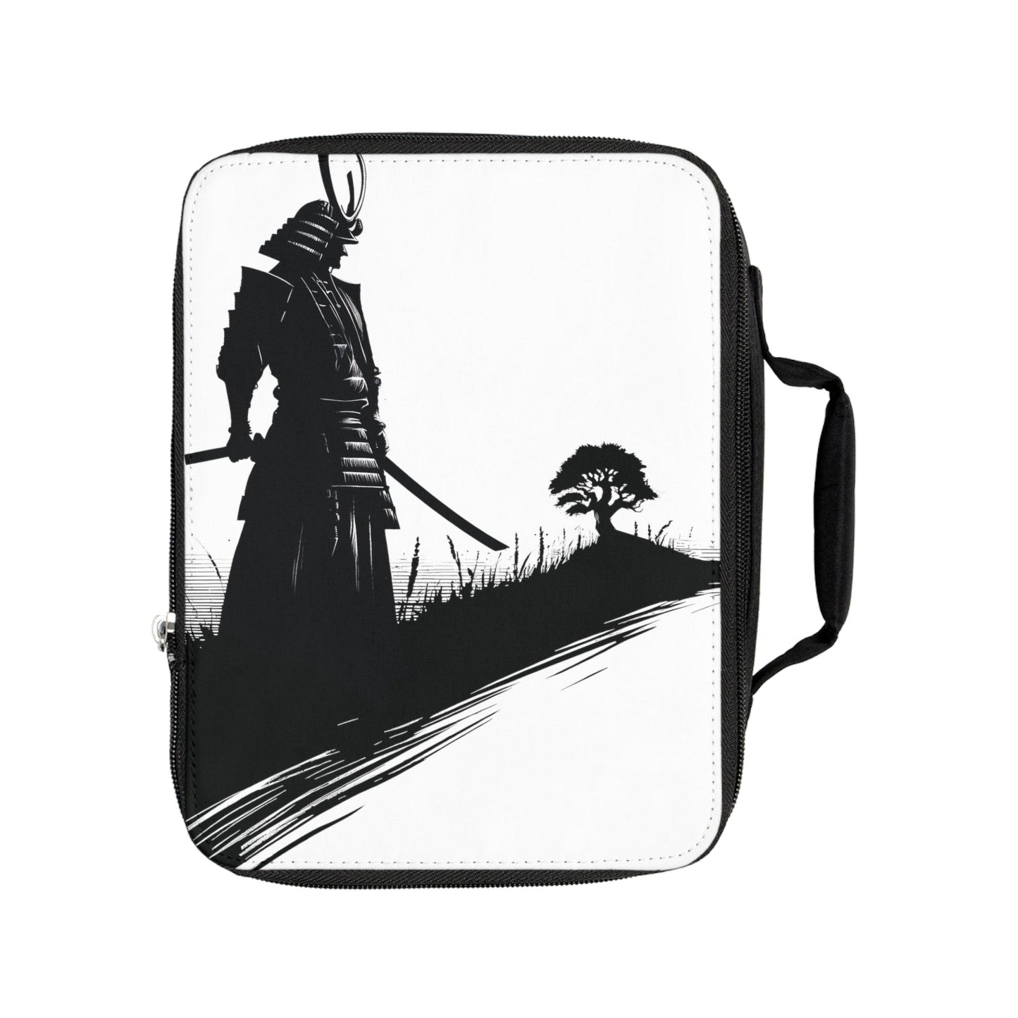 Samurai Silhouette Bonsai Contemplation - Lunch Bag