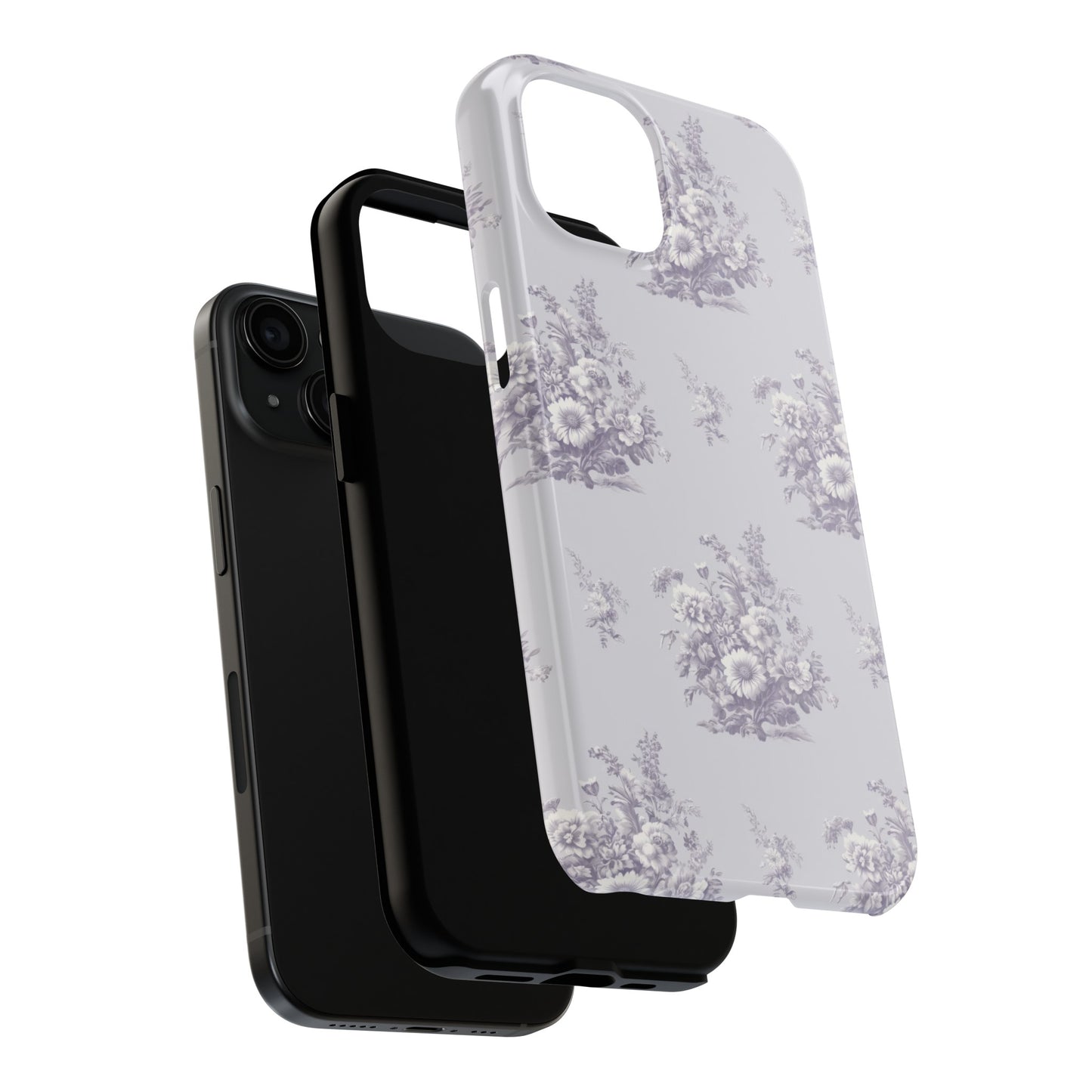 Bouquet Toile de Jouy in Lavender - Samsung and iPhone Tough Phone Case