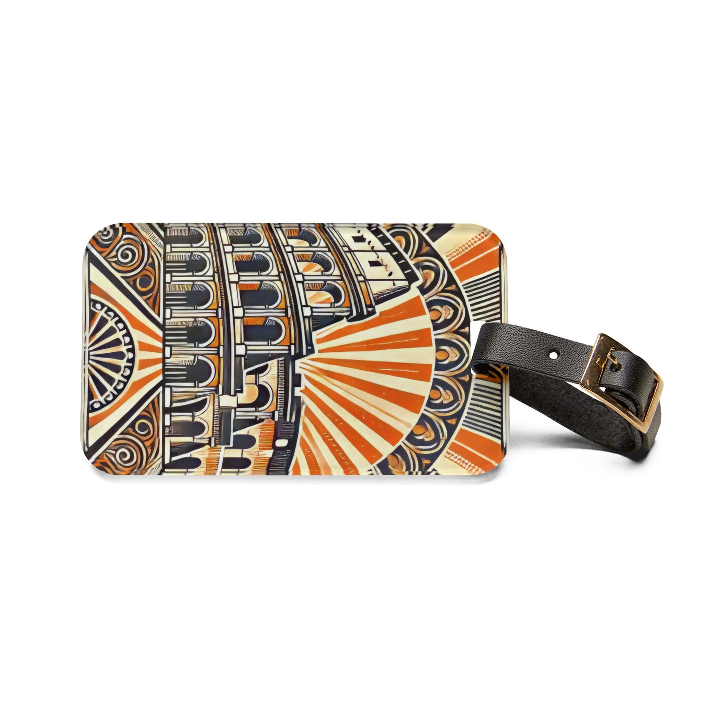 Art Deco Roman Colosseum Luggage Tag