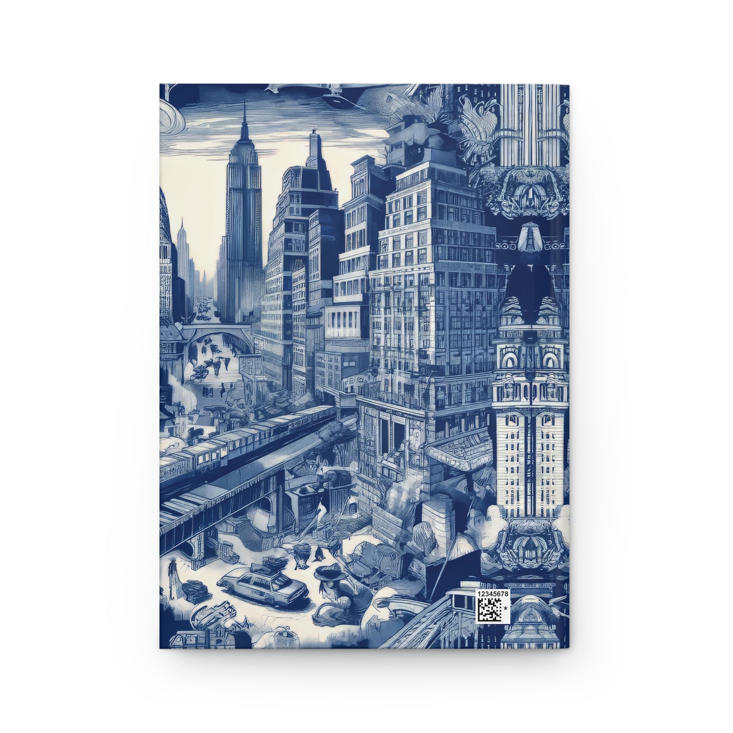 New York - New York in Toile de Jouy - Hardcover Journal Notebook Matte #ny #newyork