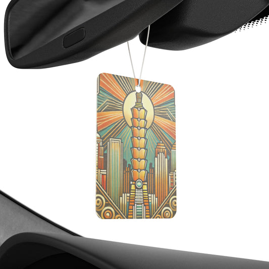 Art Deco Taipei 101 Taiwan Car Air Freshener