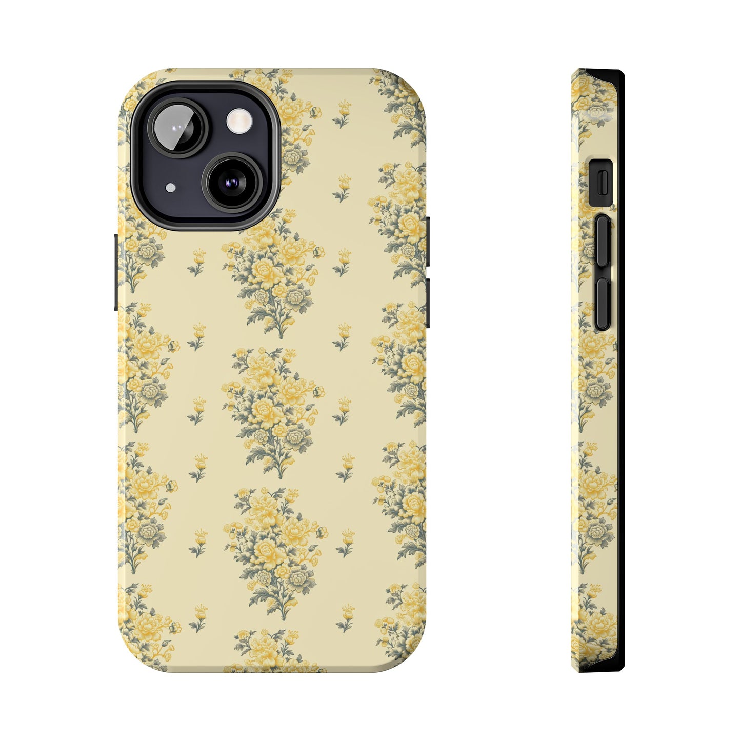 Bouquet Toile de Jouy in Yellow - Samsung and iPhone Tough Phone Case