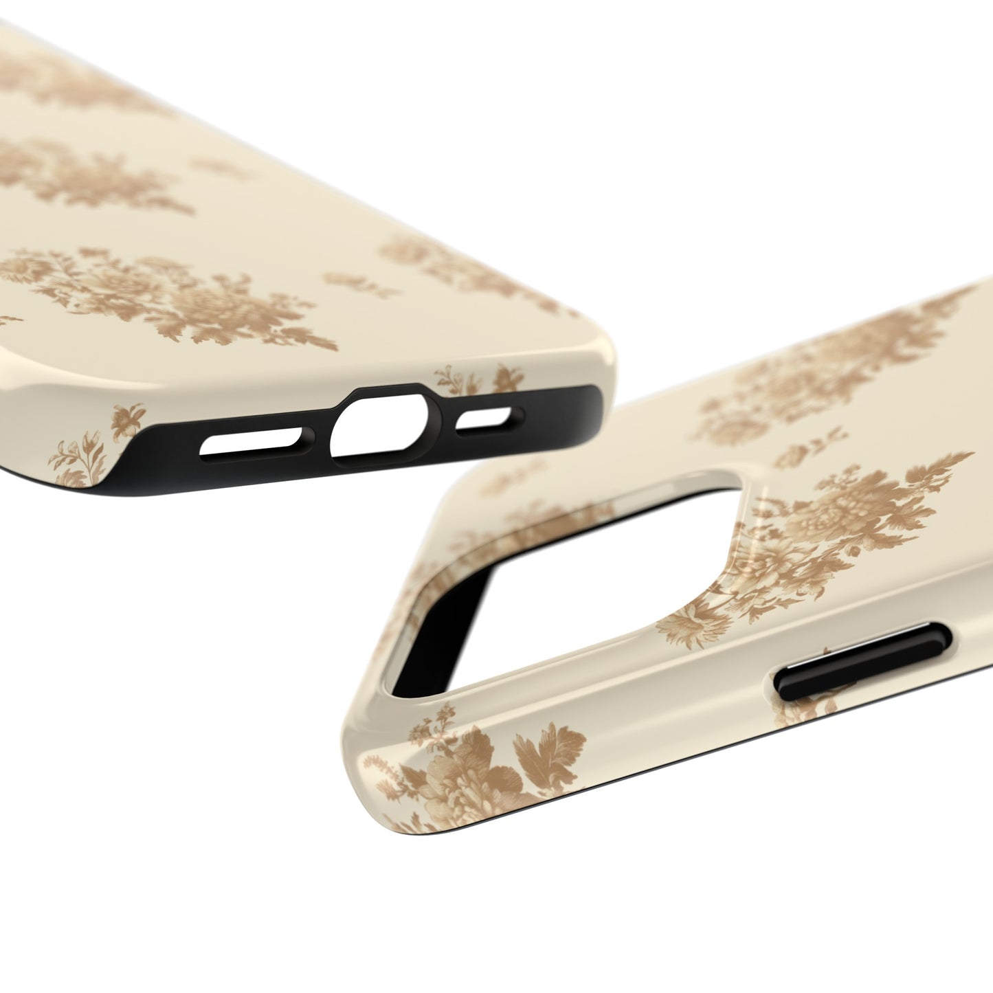 Bouquet Toile de Jouy in Light Brown - Samsung and iPhone Tough Phone Case