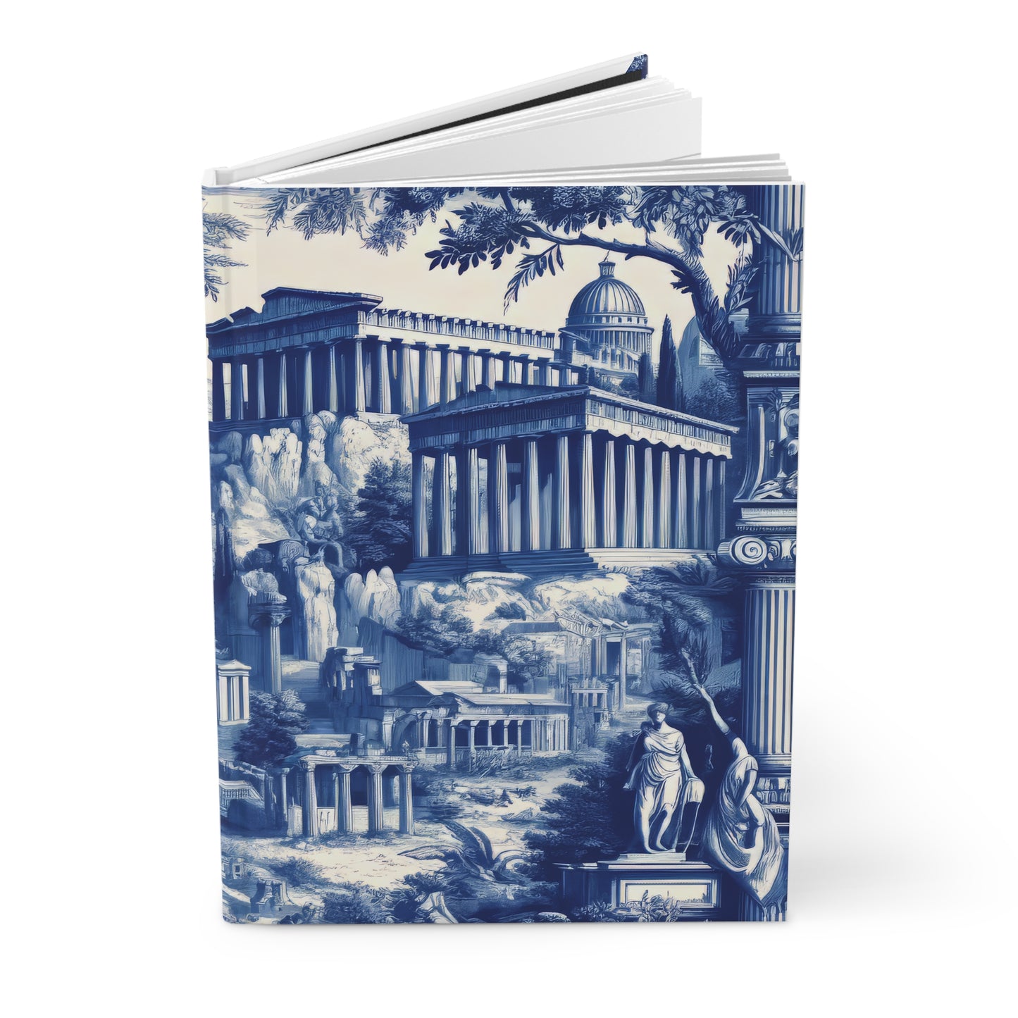 Athens - Greece in Toile de Jouy - Hardcover Journal Notebook Matte #athens #greece