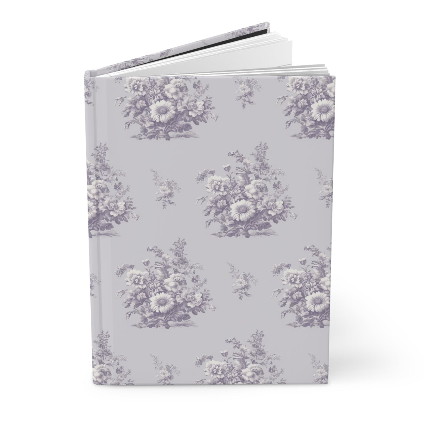 Bouquet Toile de Jouy in Lavender Hardcover Journal Matte