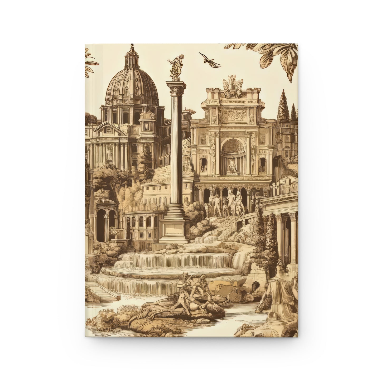 Rome - Italy in Toile de Jouy - Hardcover Journal Notebook Matte #rome #italy