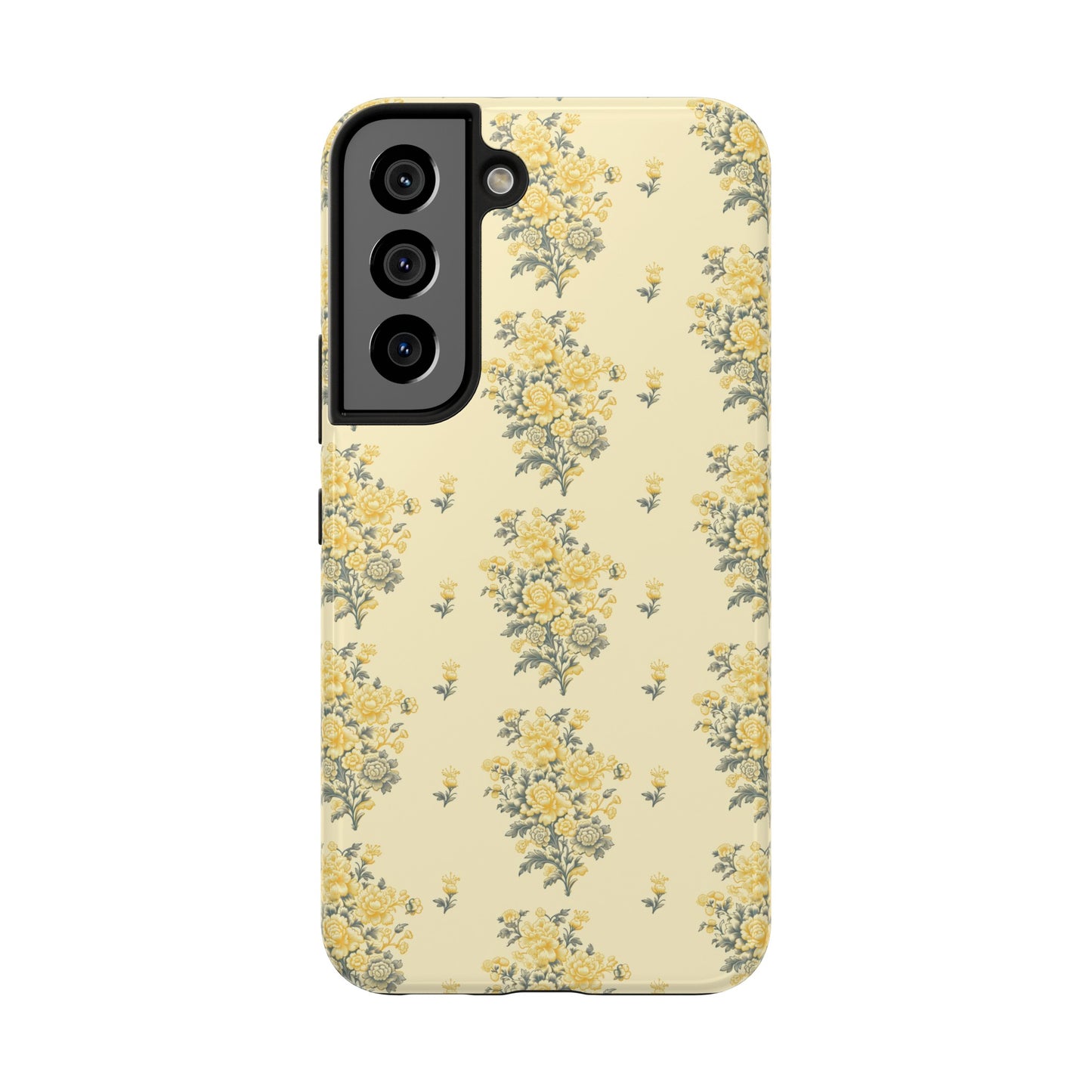 Bouquet Toile de Jouy in Yellow - Samsung and iPhone Tough Phone Case