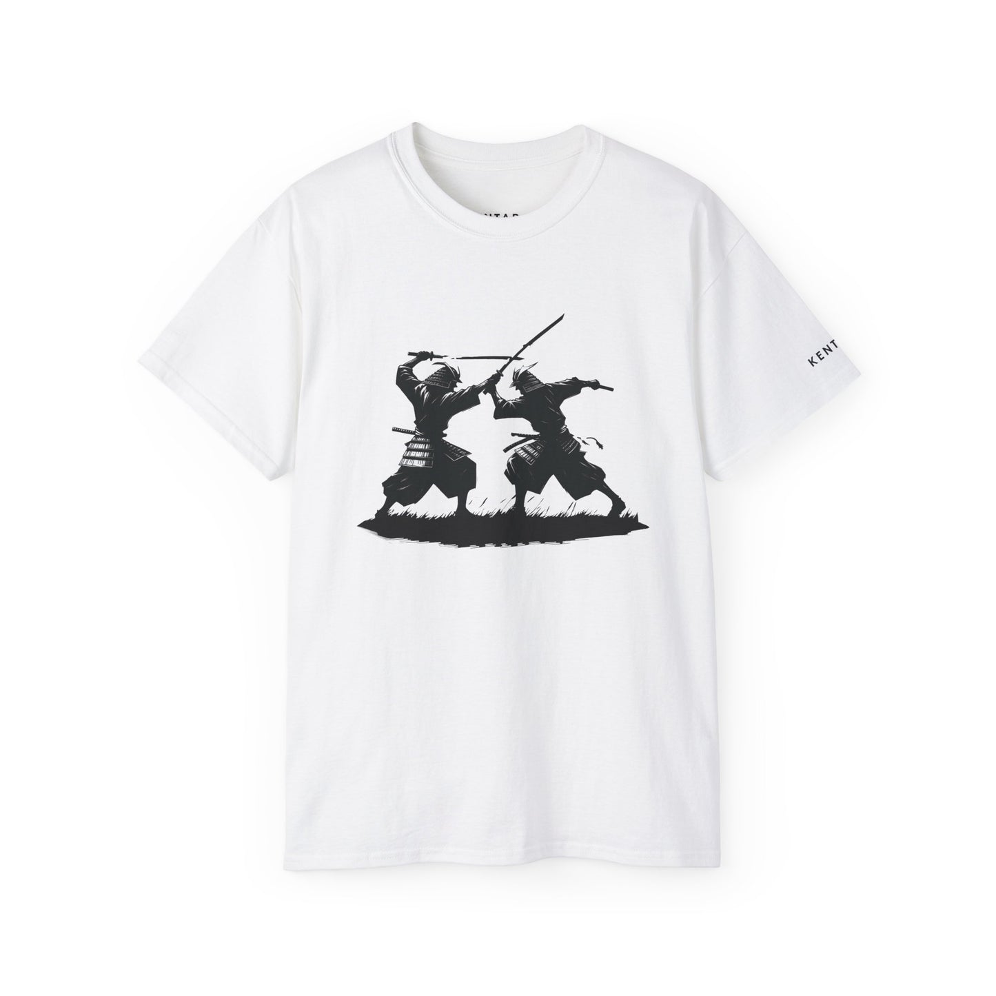 Samurai Dueling Silhouette Graphic Tee Shirt