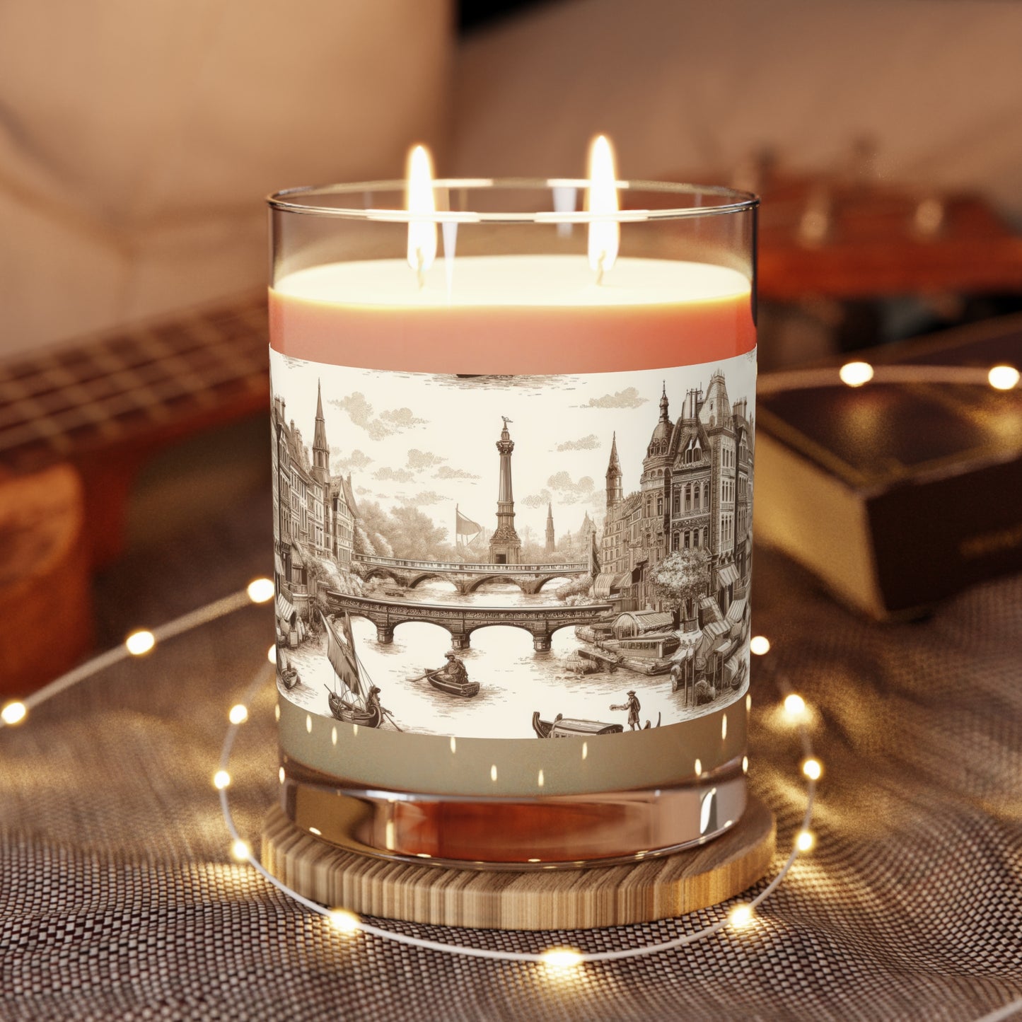 Venice Italy Scented Candle - Premium Design Printed On 11oz Glass, Not a Sticker Label