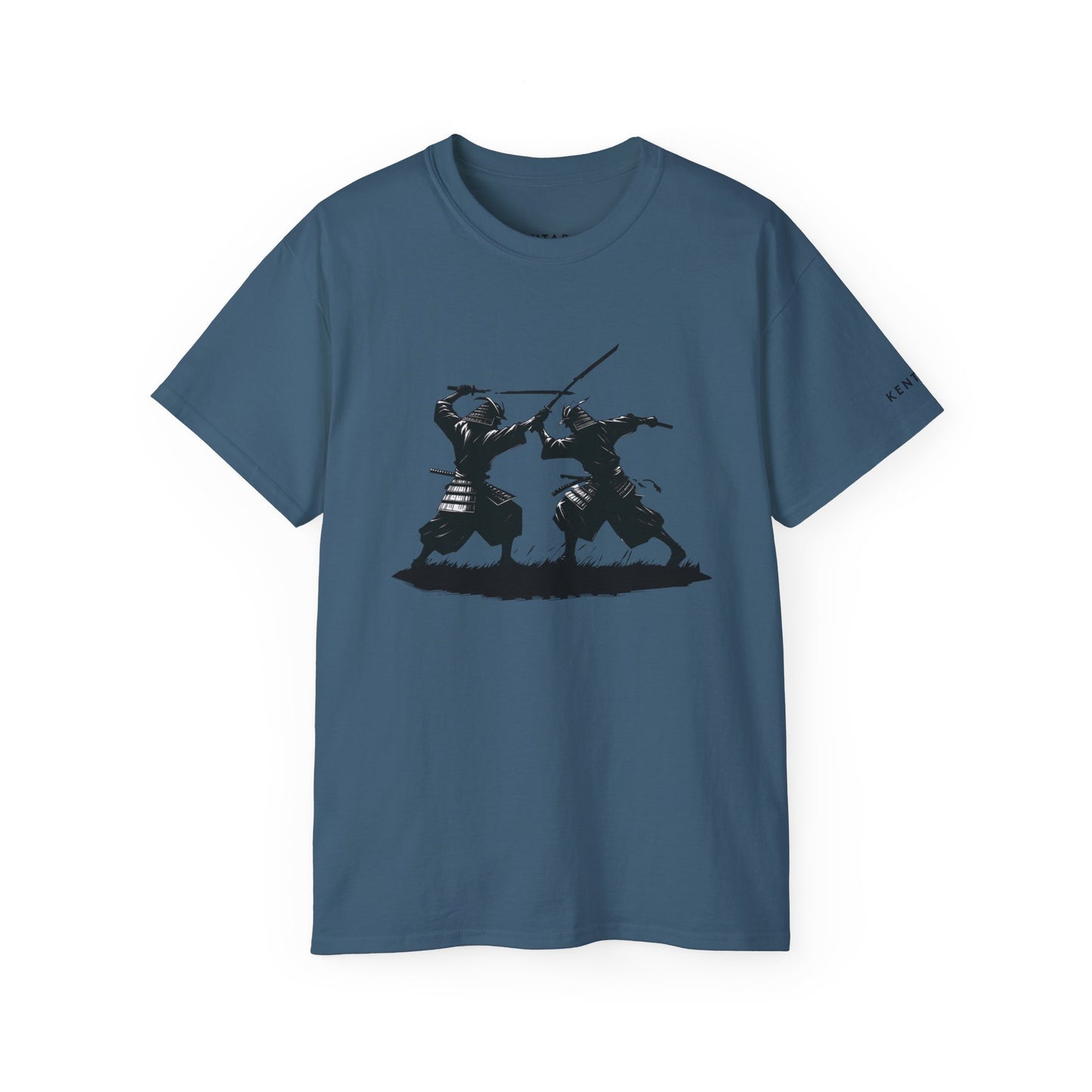 Samurai Dueling Silhouette Graphic Tee Shirt