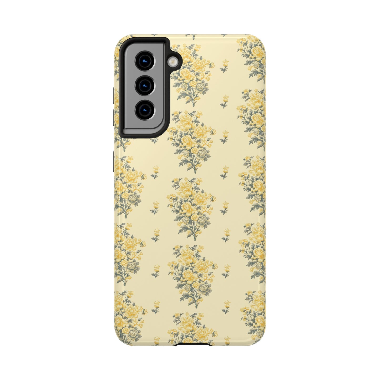 Bouquet Toile de Jouy in Yellow - Samsung and iPhone Tough Phone Case