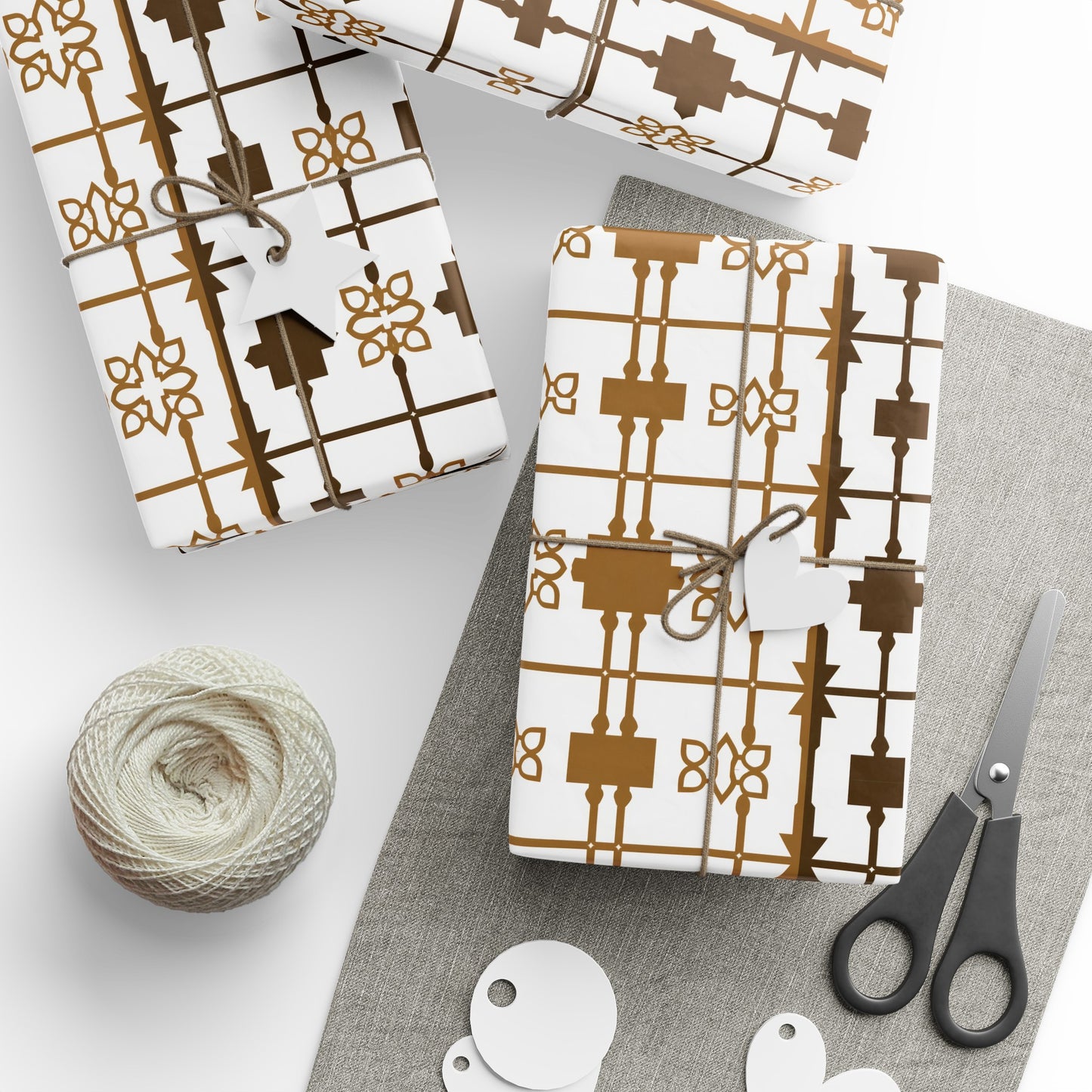 French Provincial Intersecting Grid Wrapping Paper 30"x 72"