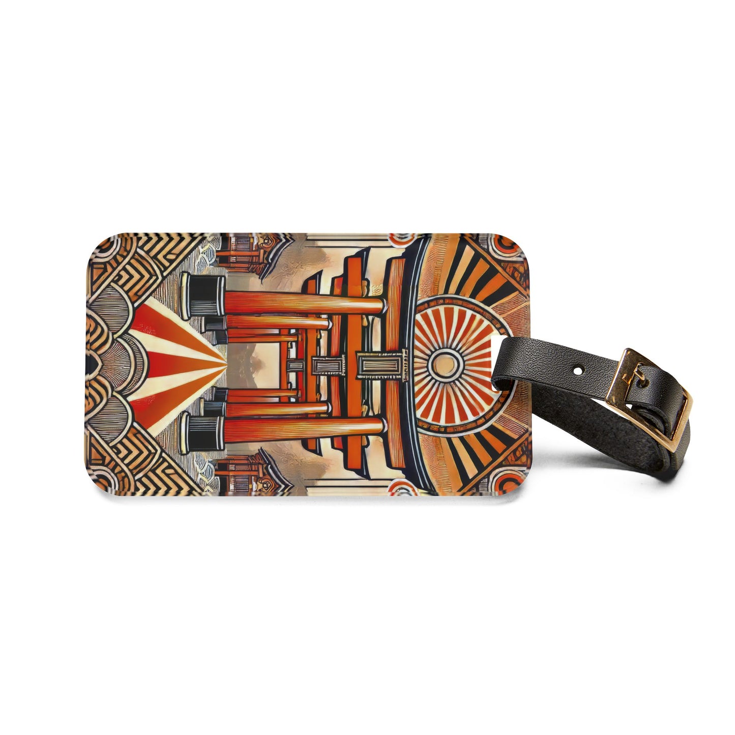 Art Deco Torii Gates Japan Luggage Tag