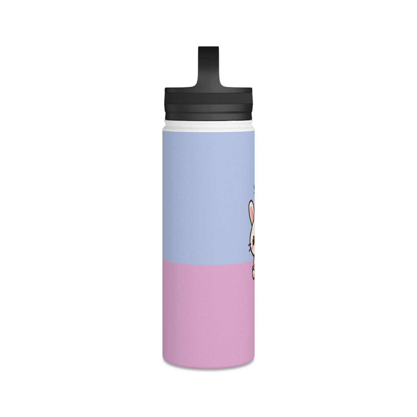 Sajo the Bunny - Kawaii Designs - Steel Water Bottle Tumbler, Handle Lid