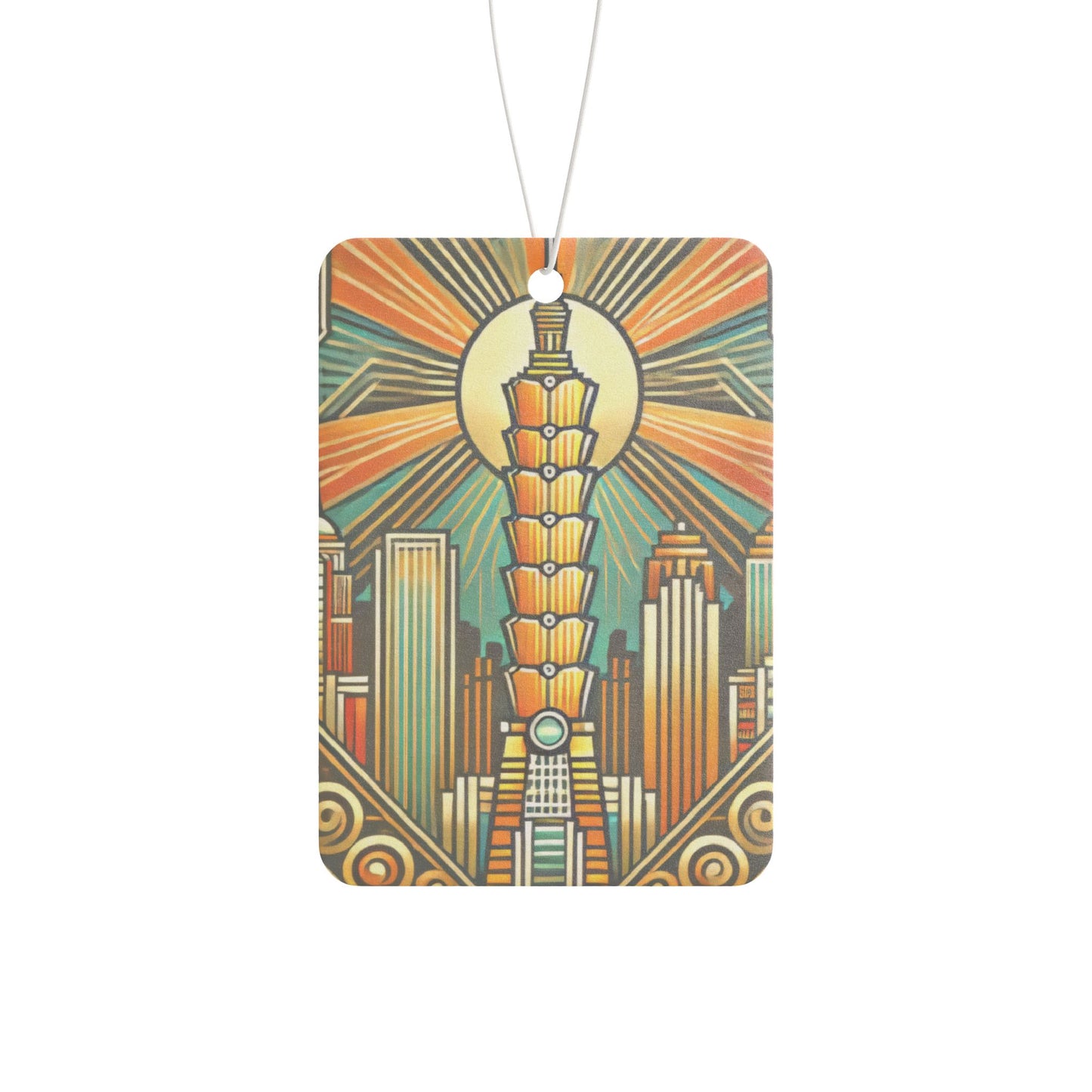 Art Deco Taipei 101 Taiwan Car Air Freshener