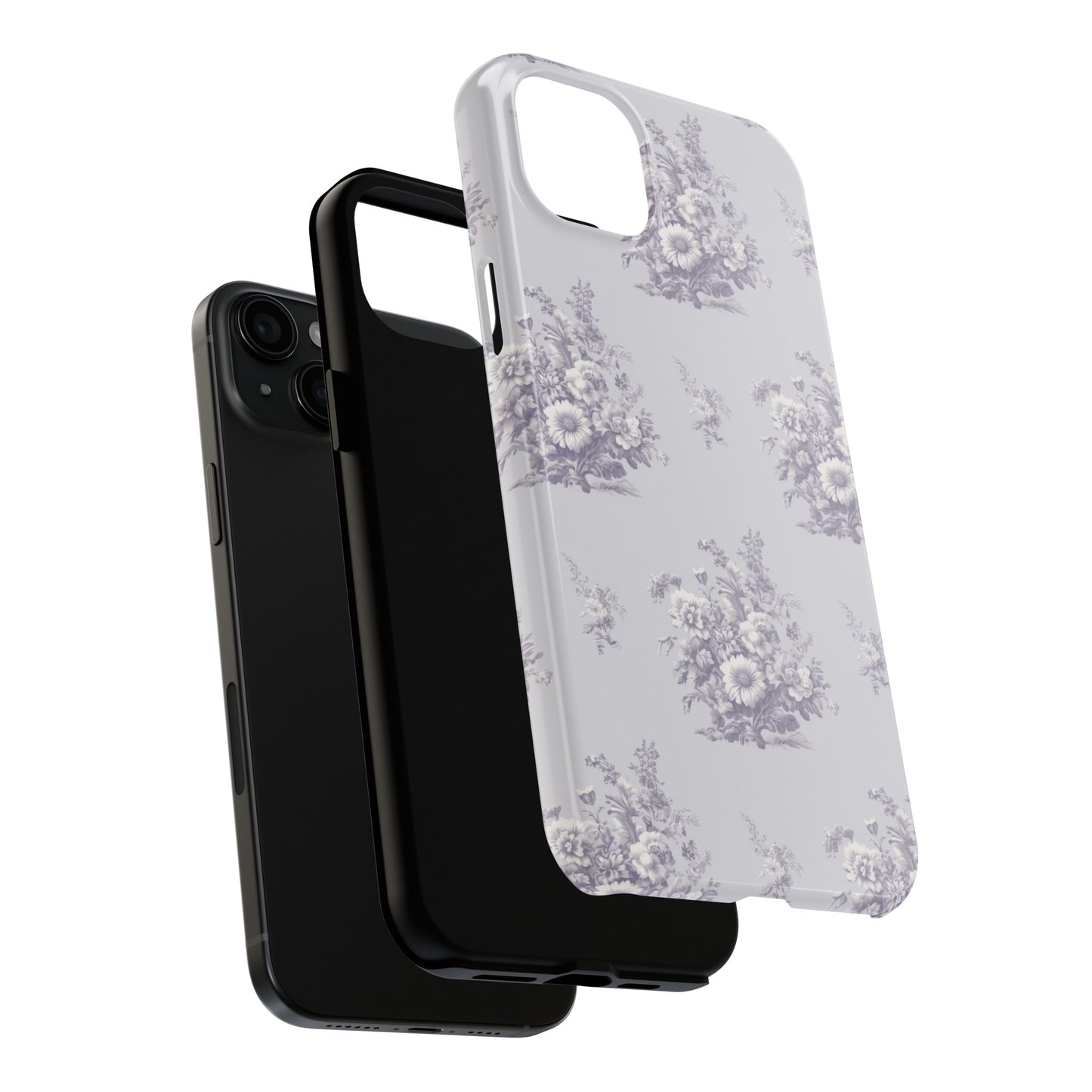 Bouquet Toile de Jouy in Lavender - Samsung and iPhone Tough Phone Case