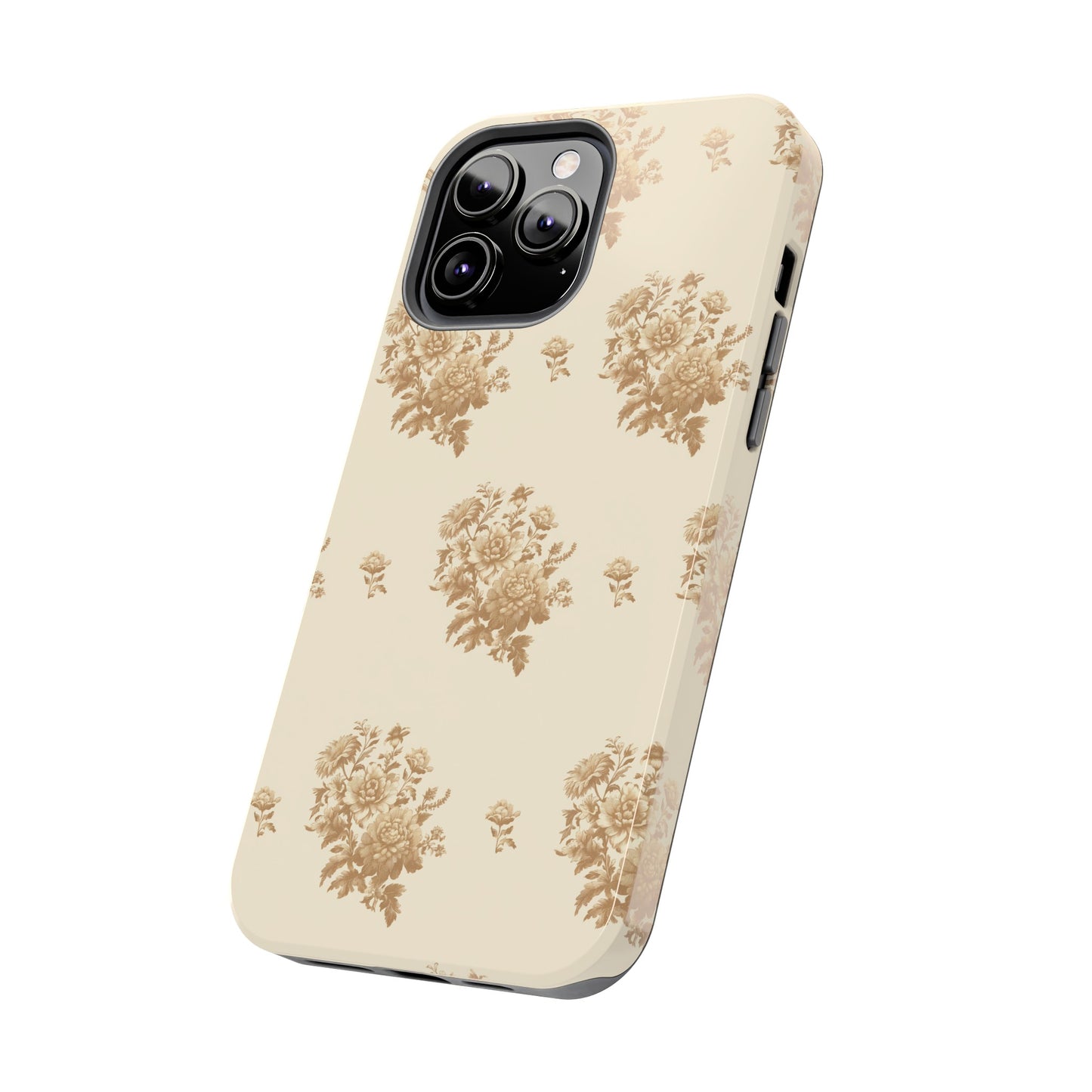 Bouquet Toile de Jouy in Light Brown - Samsung and iPhone Tough Phone Case