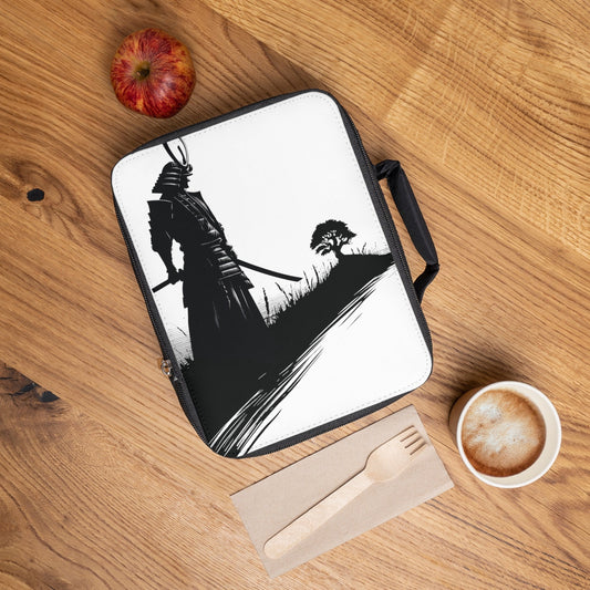 Samurai Silhouette Bonsai Contemplation - Lunch Bag