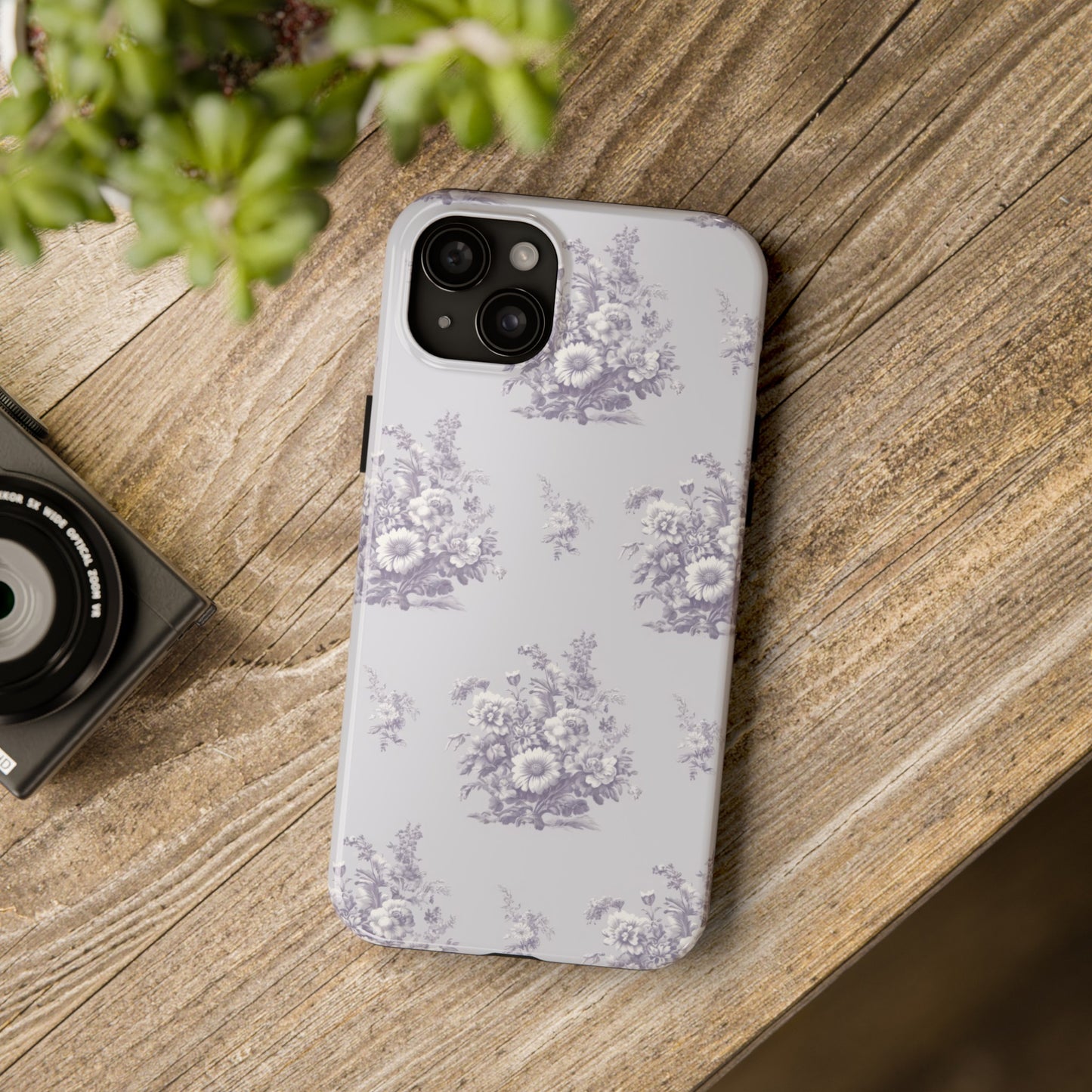 Bouquet Toile de Jouy in Lavender - Samsung and iPhone Tough Phone Case