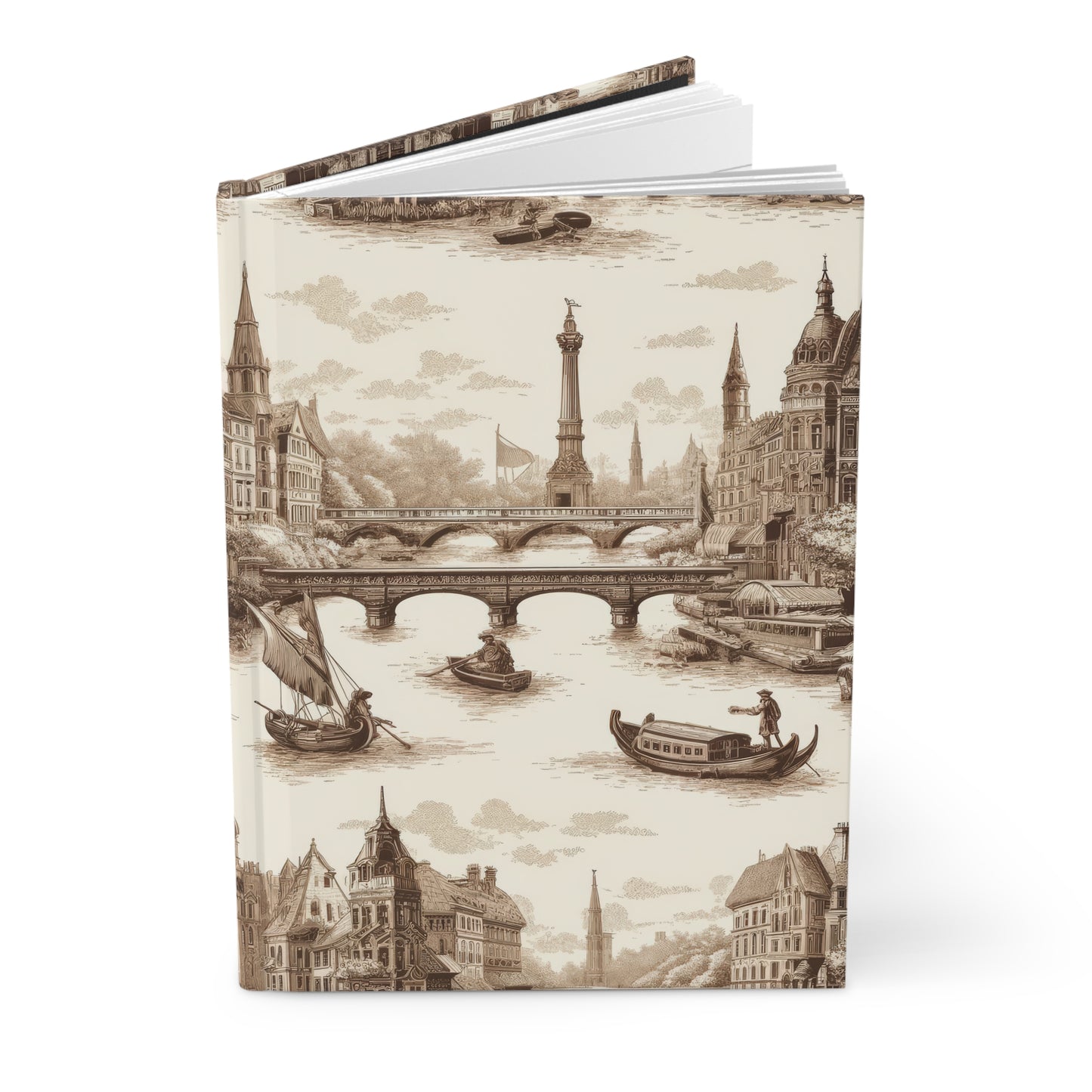 Venice - Italy in Toile de Jouy - Hardcover Journal Notebook Matte #venice #italy