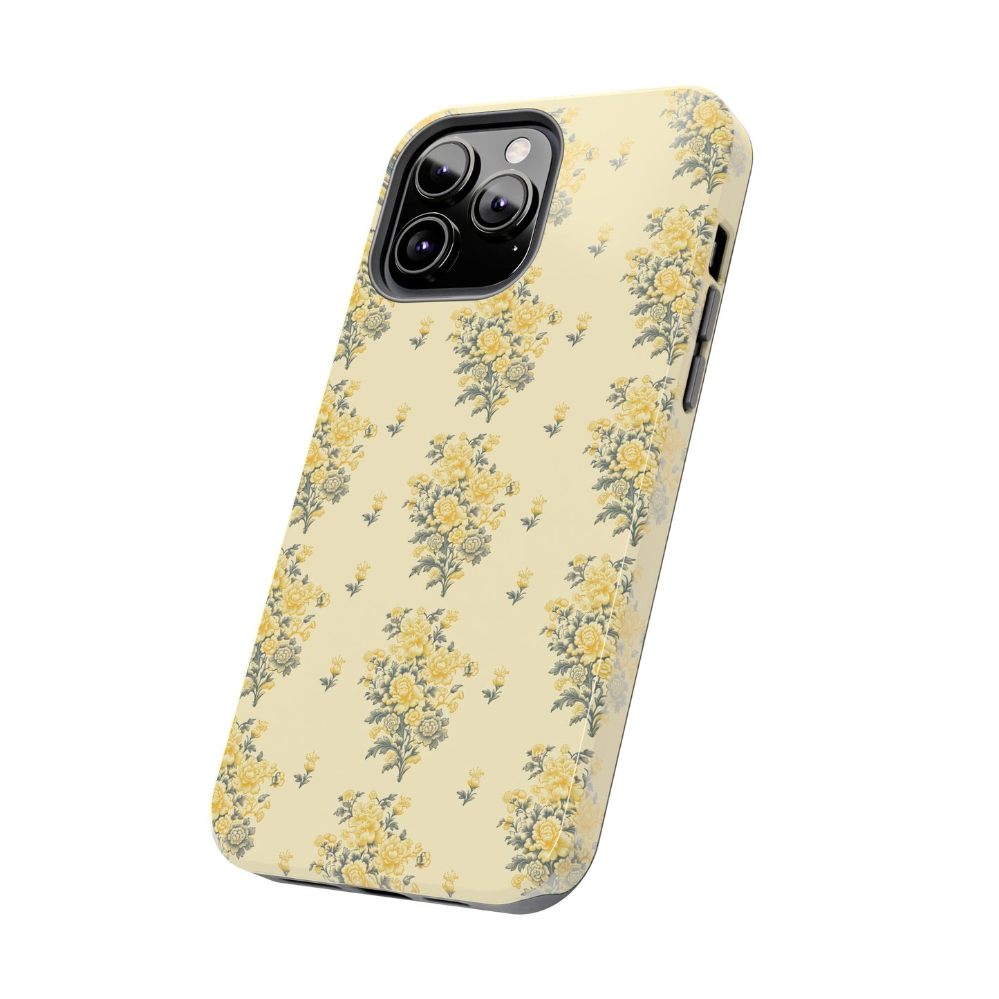 Bouquet Toile de Jouy in Yellow - Samsung and iPhone Tough Phone Case