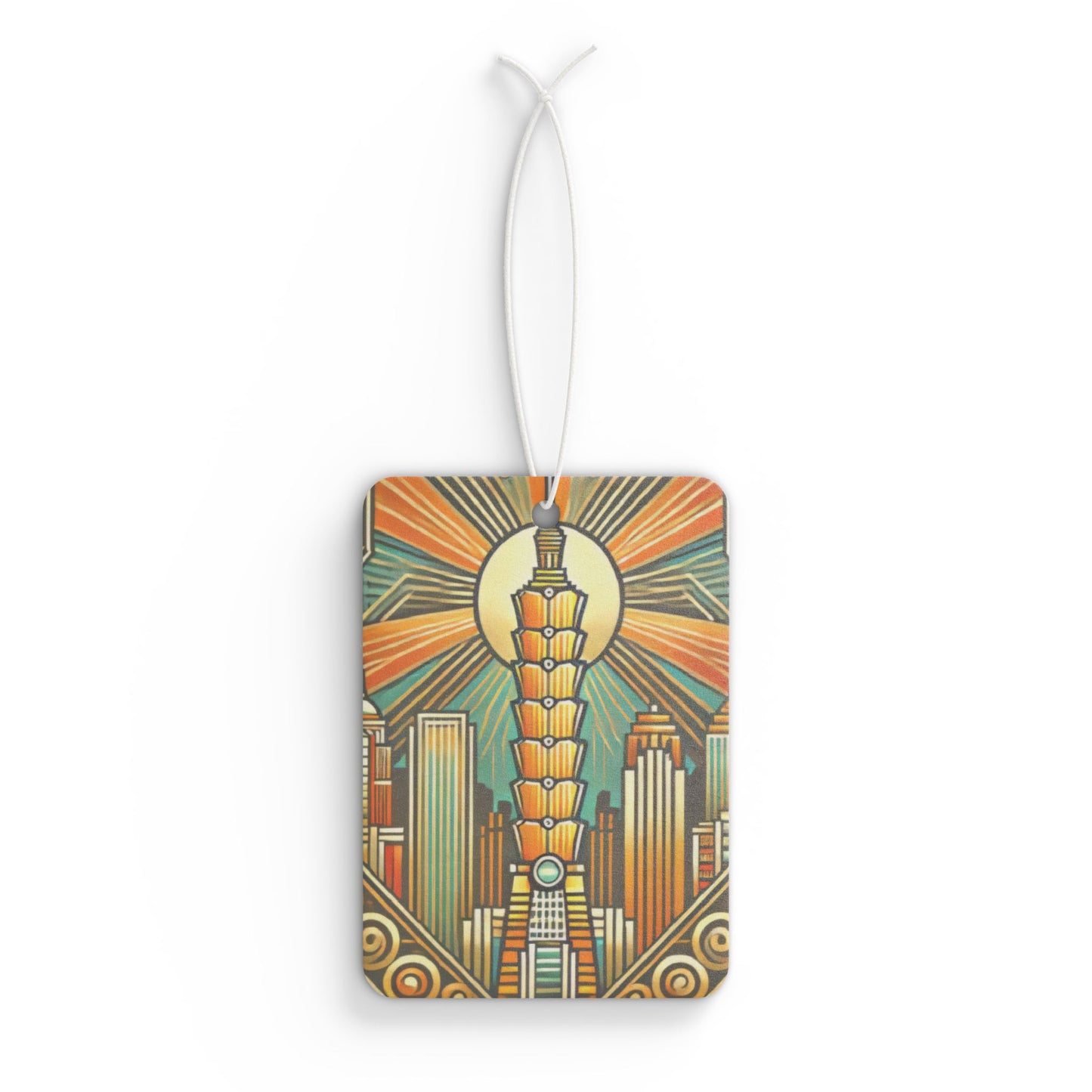 Art Deco Taipei 101 Taiwan Car Air Freshener