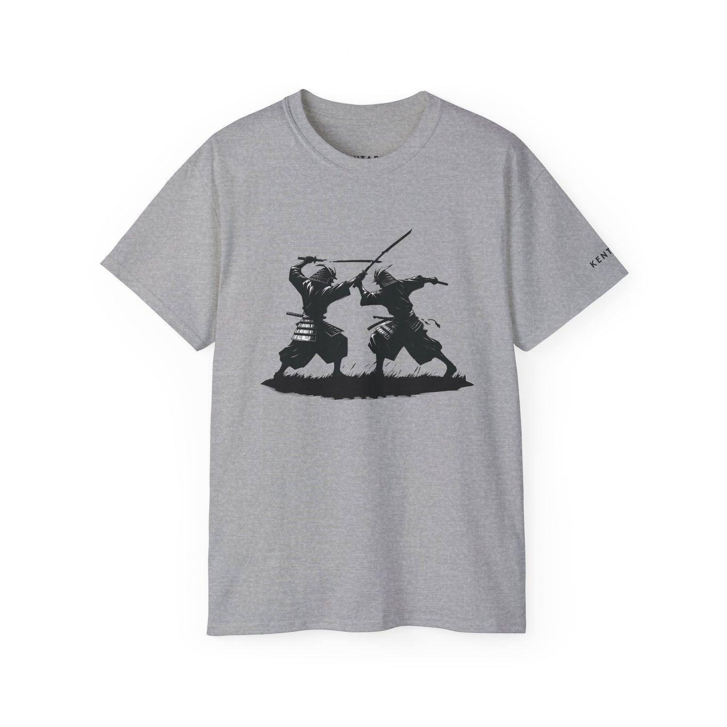 Samurai Dueling Silhouette Graphic Tee Shirt