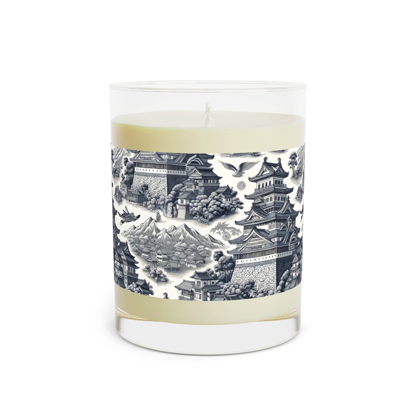 Meiji Castle, Japan Scented Candle - Premium Design Printed On 11oz Glass, Not a Sticker Label