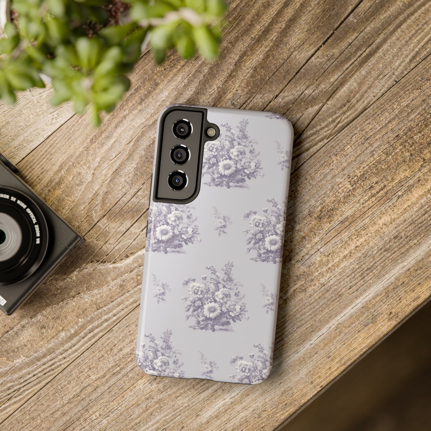 Bouquet Toile de Jouy in Lavender - Samsung and iPhone Tough Phone Case